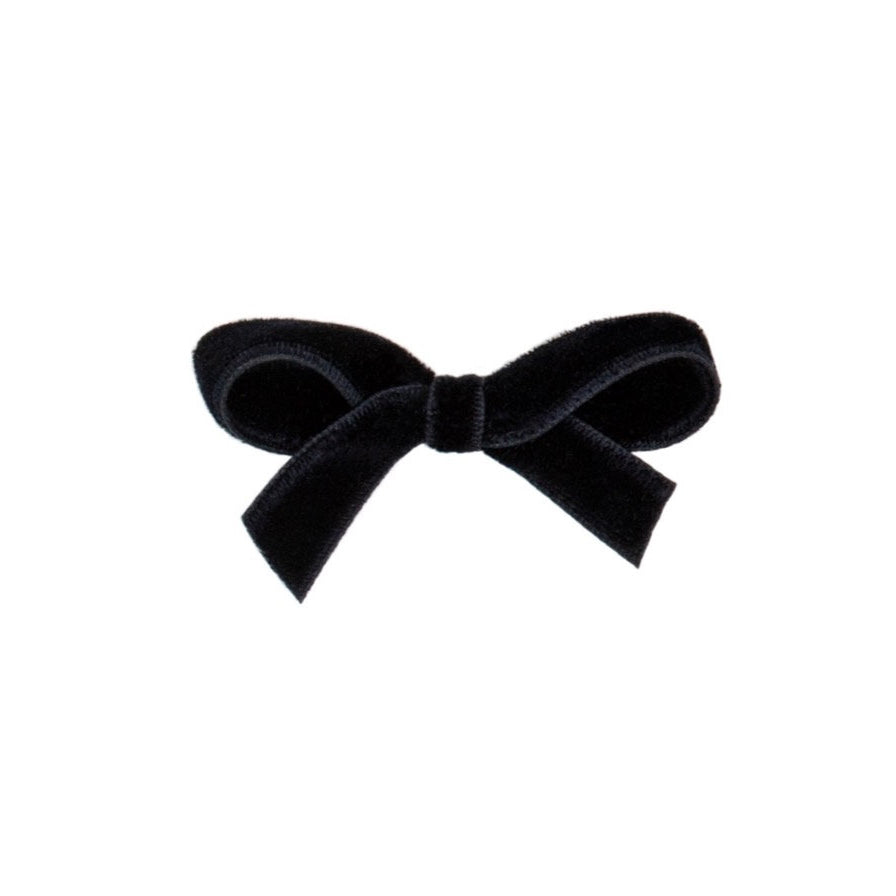 Olilia-Small Velvet Bow-Black