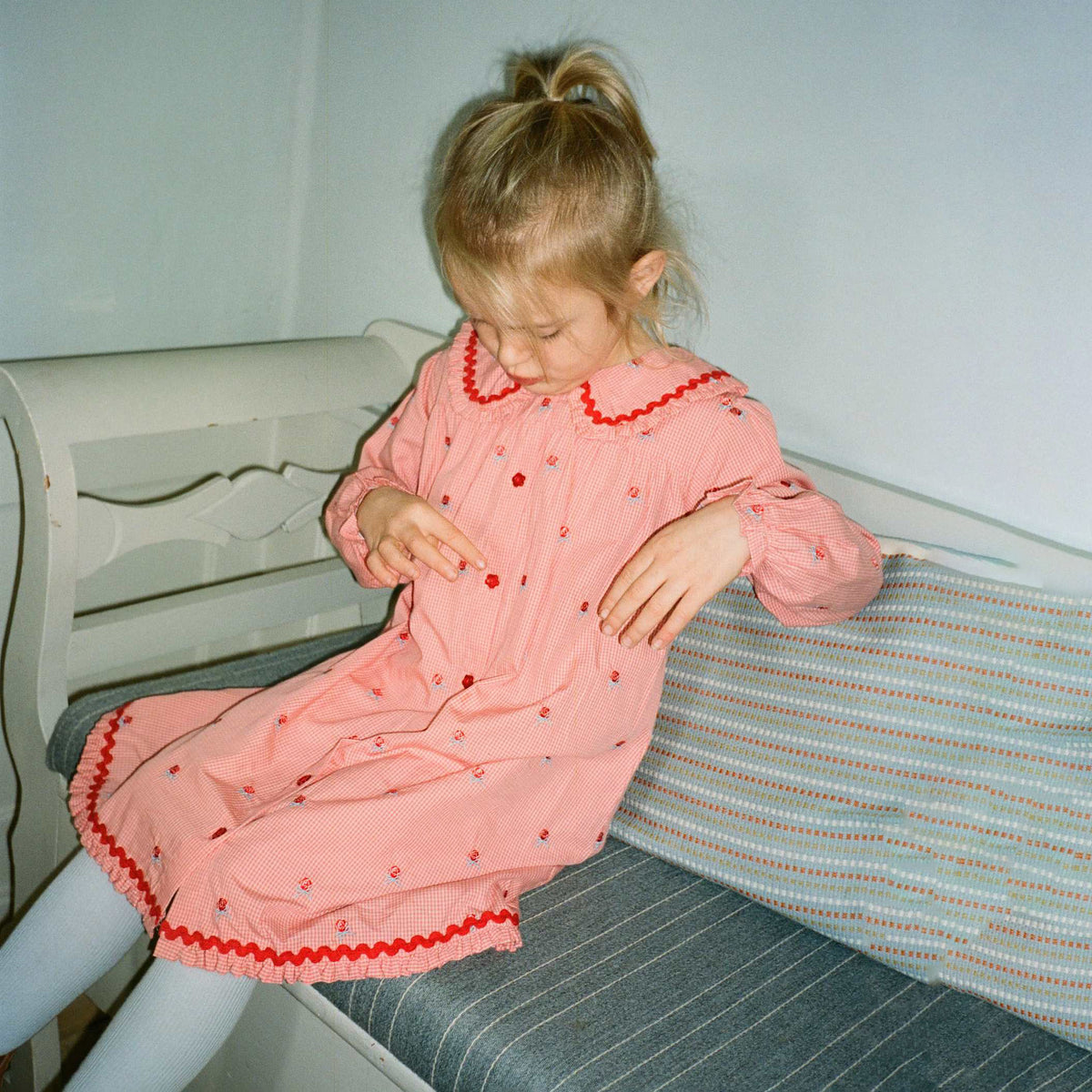 Flöss-Girl Sonja Dress Pink Rose Gingham