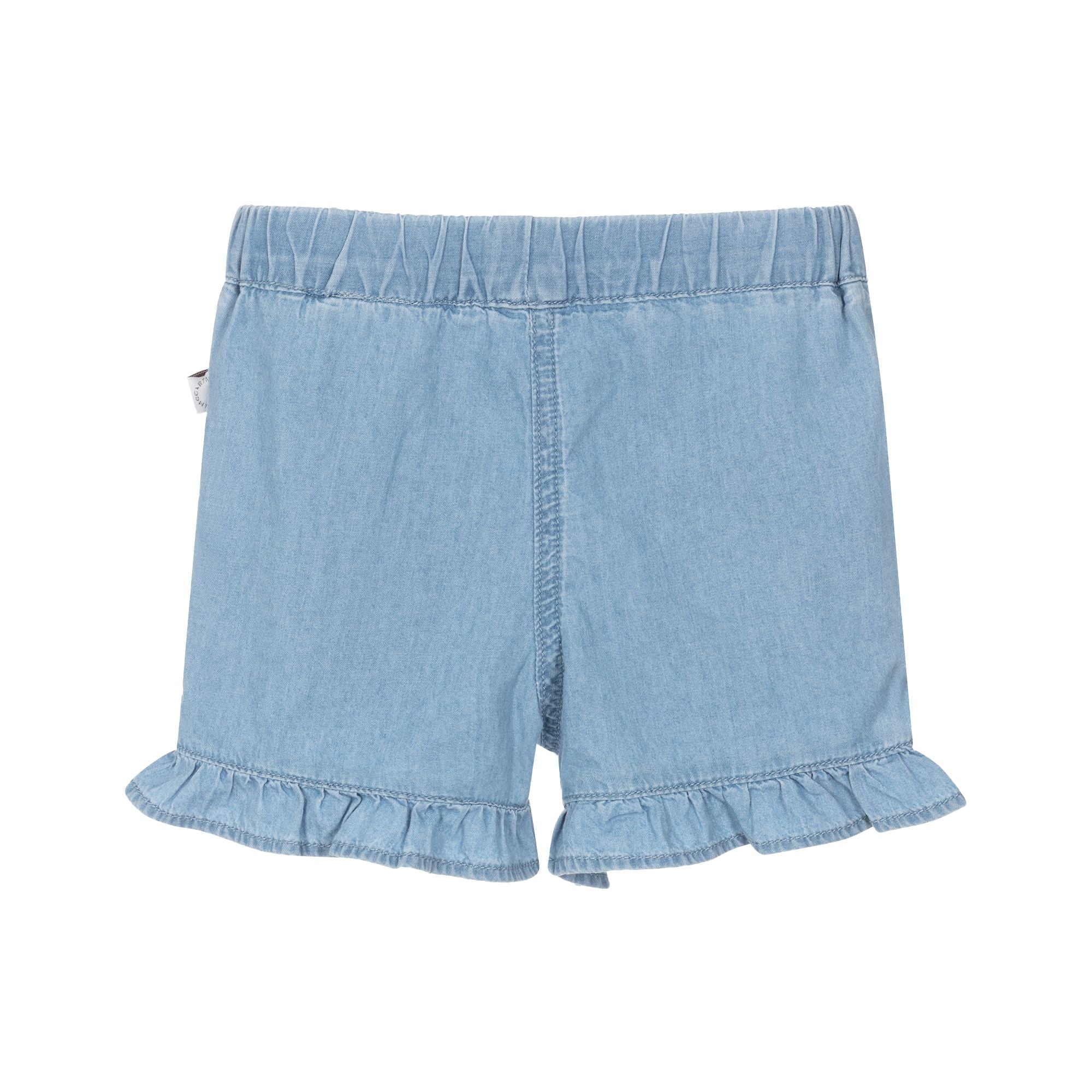 Stella McCartney Kids-Baby Girl Chambray Shorts With Ladybug Embroidered
