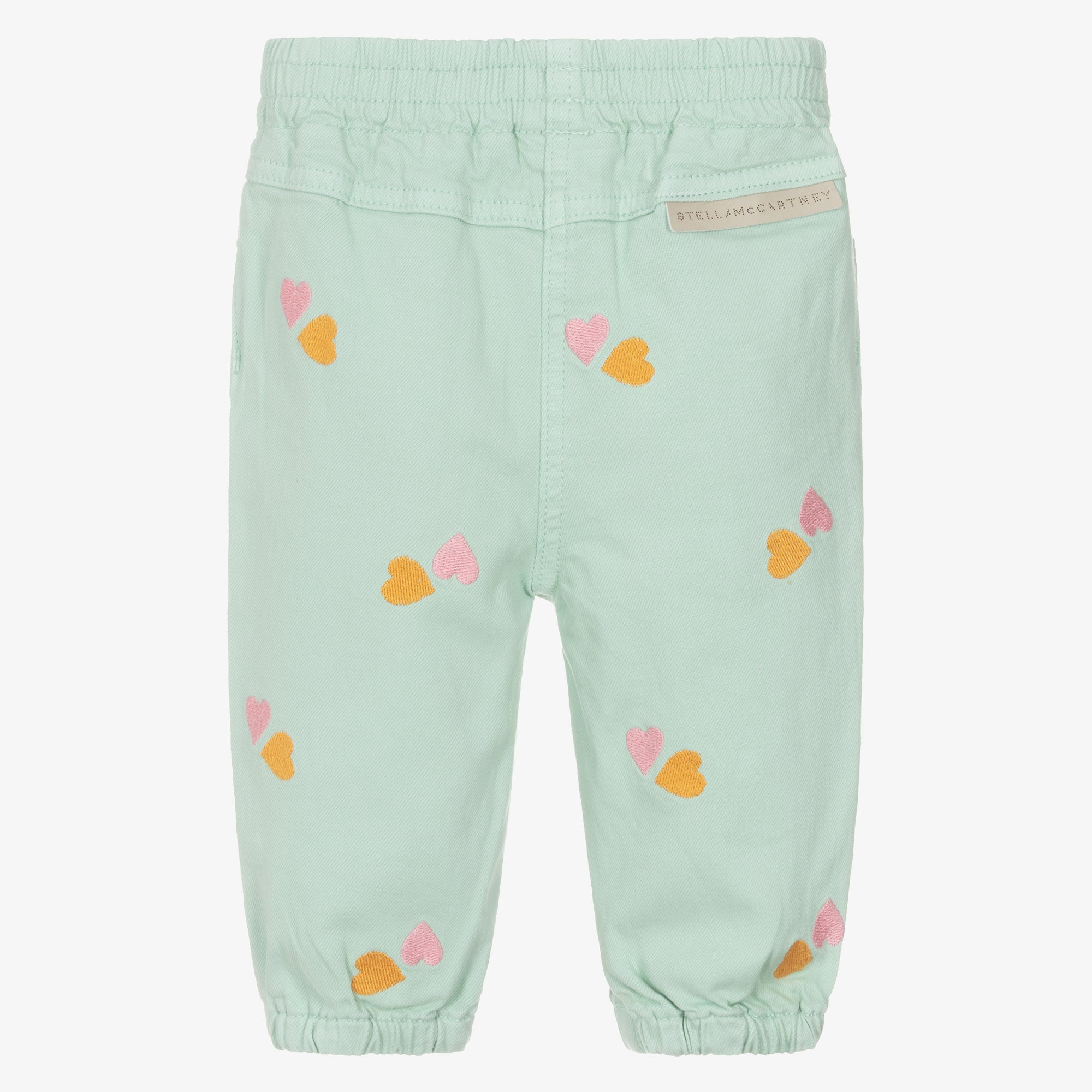 Stella McCartney Kids-Baby Girl Gabardine Ricamata Hearts Pants