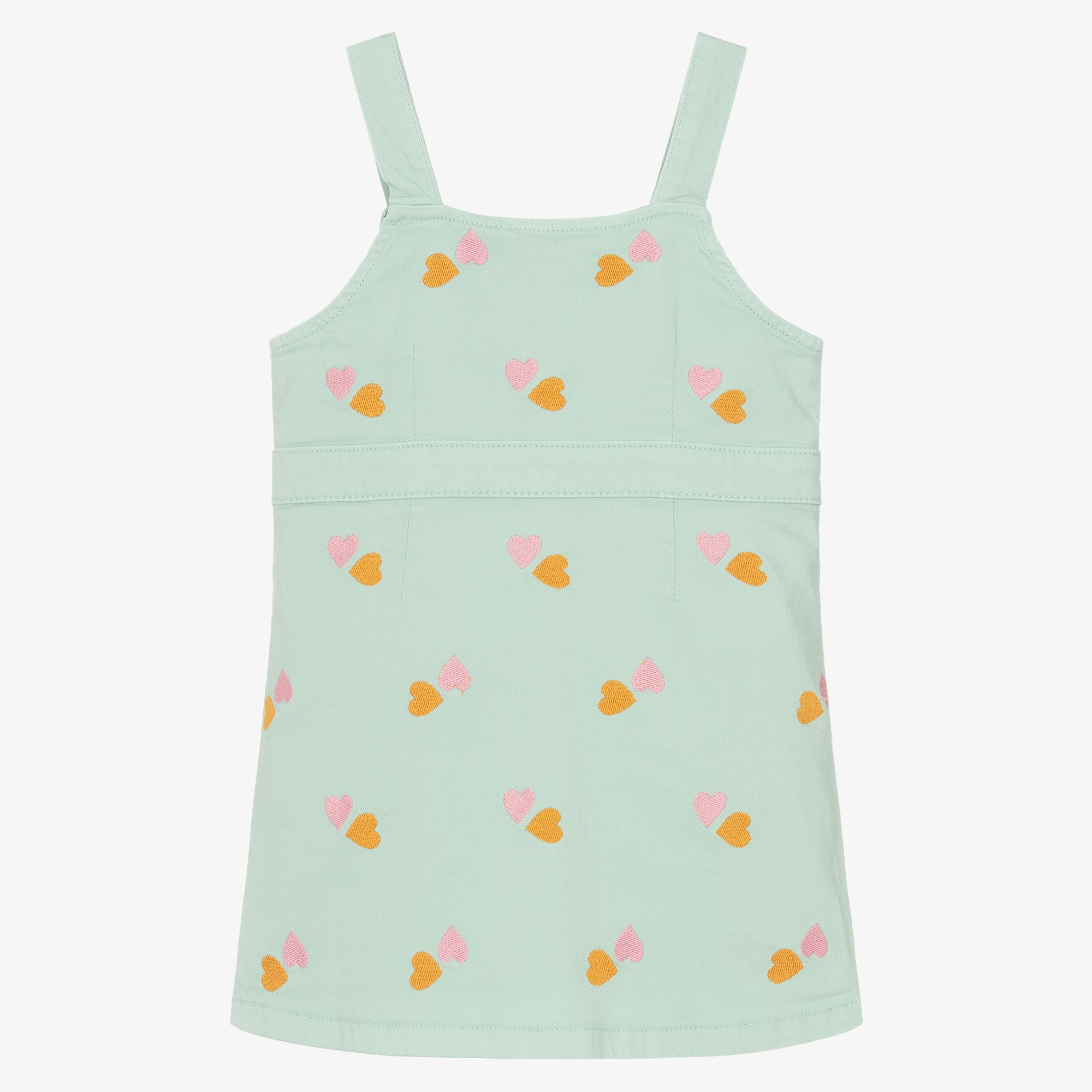 Stella McCartney Kids-Girl Gabardine Ricamata Hearts Dress