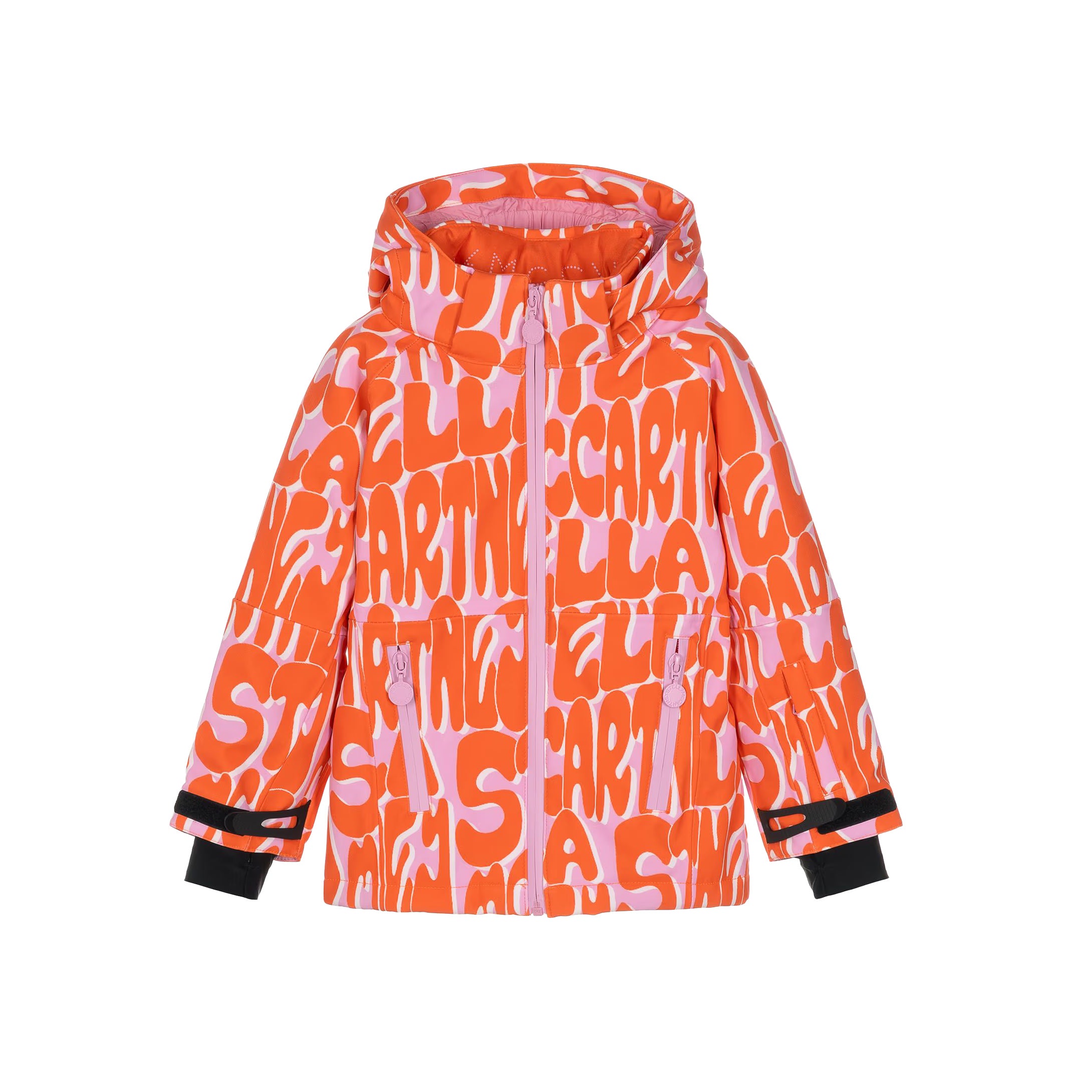 Stella McCartney Kids-Girl Stella Logo Ski Jacket Pink