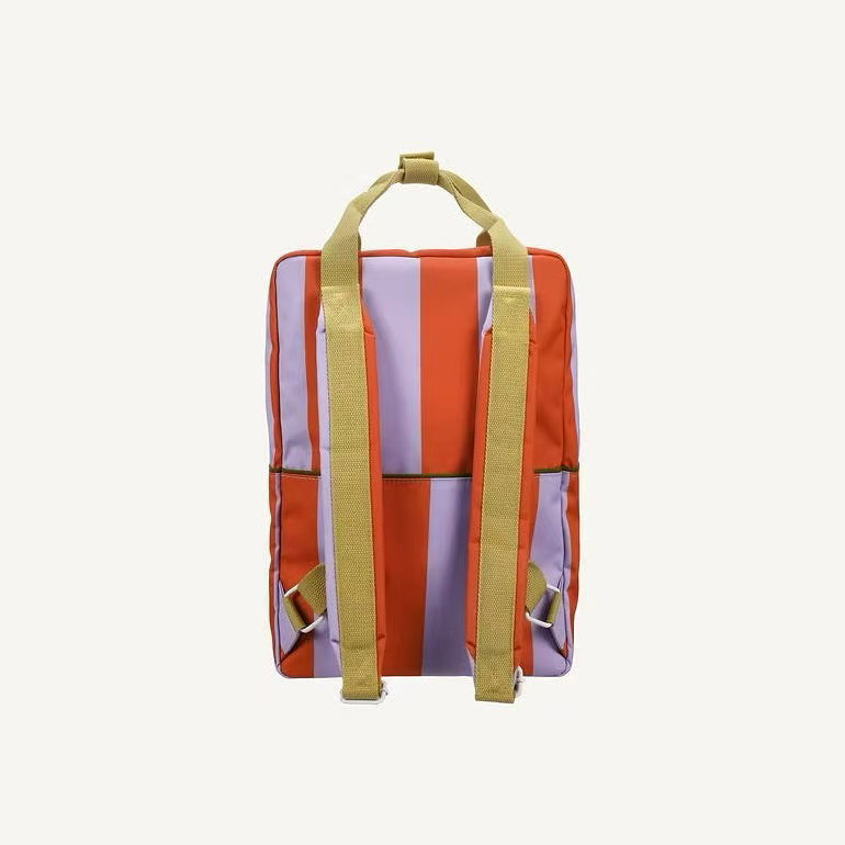 Sticky Lemon backpack large | lemon tree | stripes | campfire orange + dewy lilac