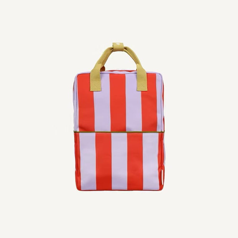 Sticky Lemon backpack large | lemon tree | stripes | campfire orange + dewy lilac