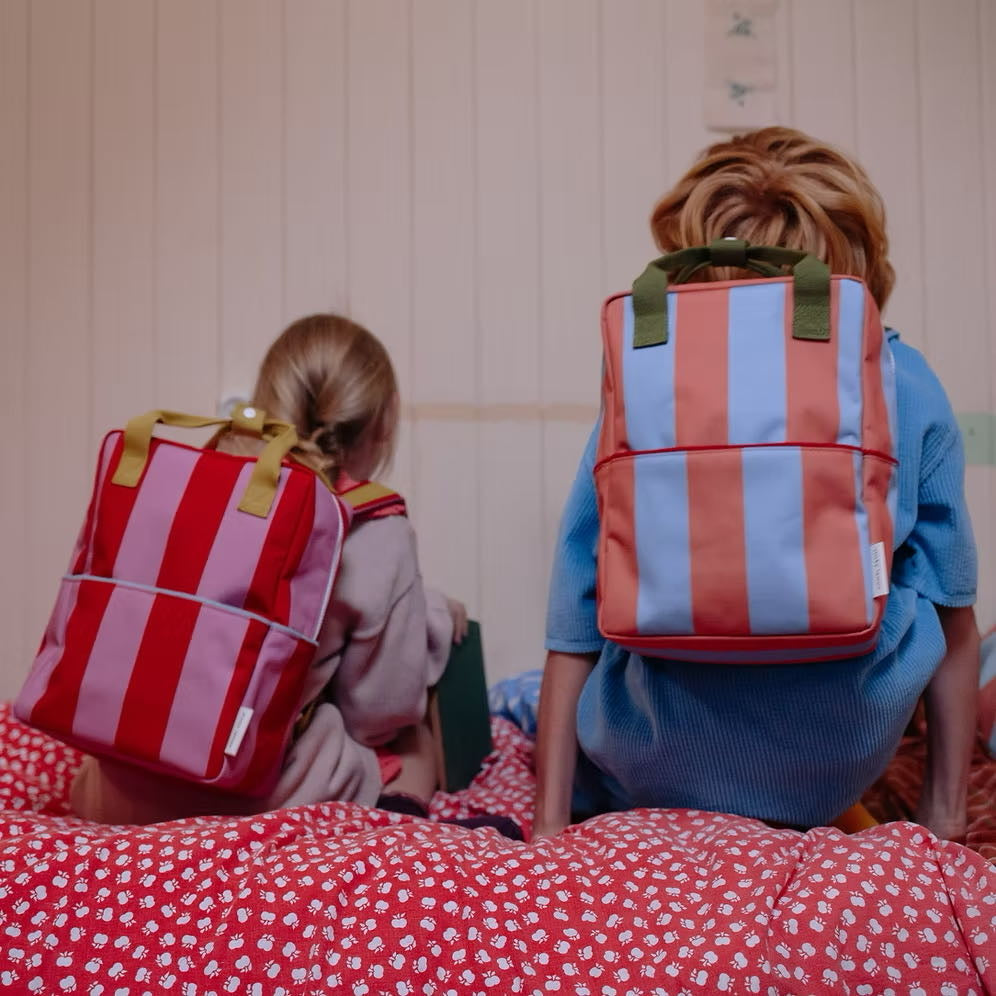 Sticky Lemon backpack medium | lemon tree | stripes | cloud blue + maple whirl