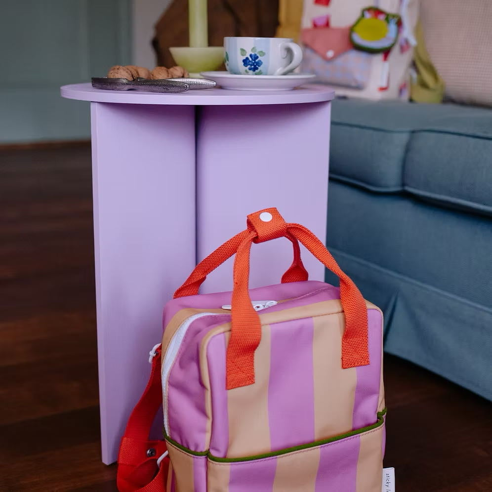 Sticky Lemon backpack small | lemon tree | stripes | rosebay pink + apple juice