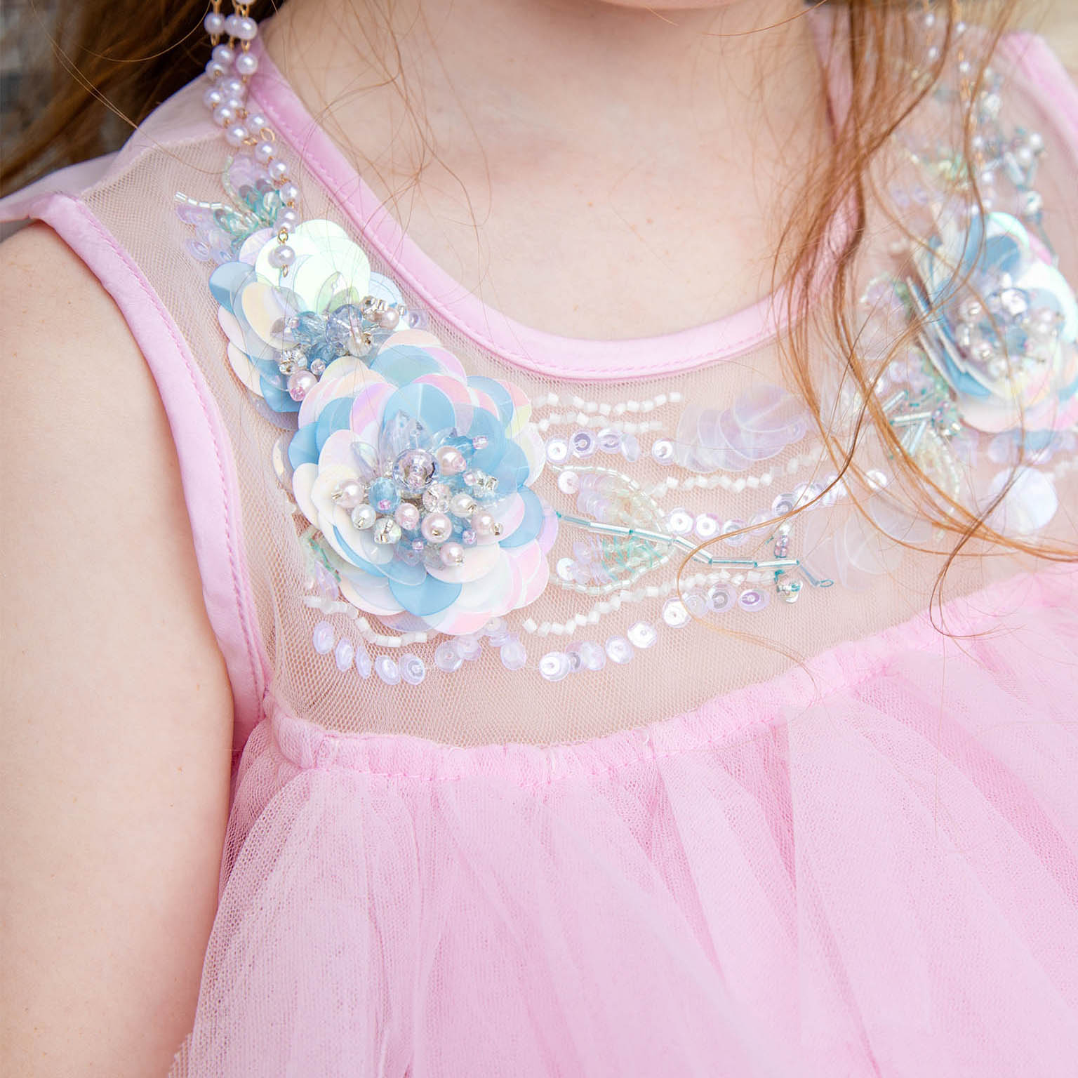 Tutu Du Monde-Girls Iridescent Muse Tulle Dress Pink Perfume
