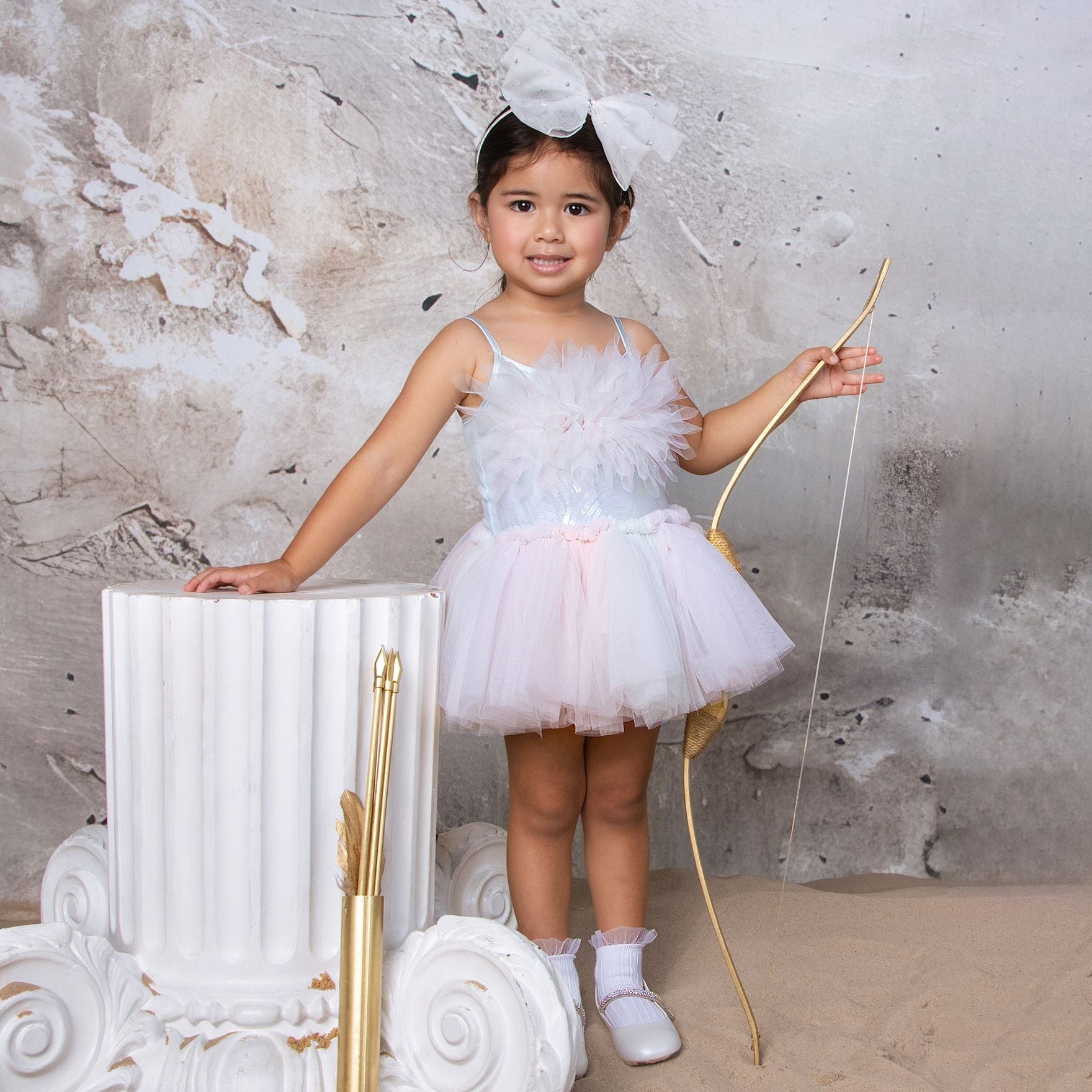 Tutu Du Monde-Bebe Crescent Moon Tutu Dress Diamond Blue Mix