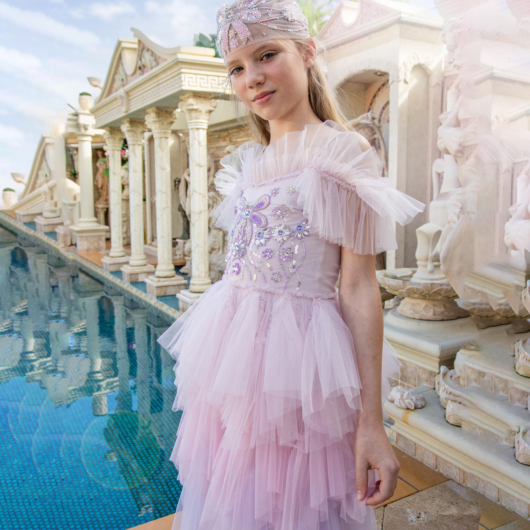 Tutu Du Monde-Girls Lune De Mer Tutu Dress Orchid Ice Mix