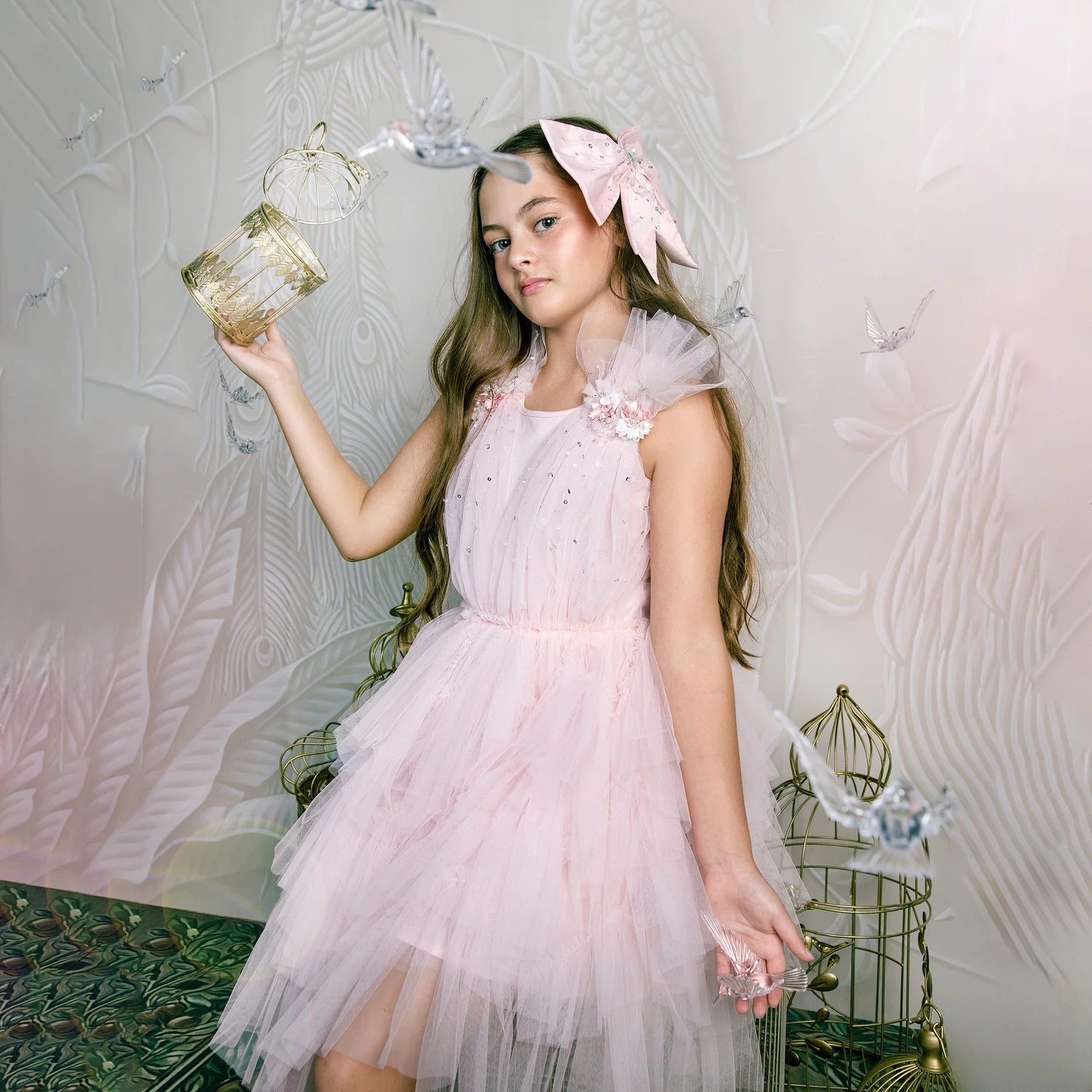 Tutu Du Monde-Etching Tutu Dress Satin Bow