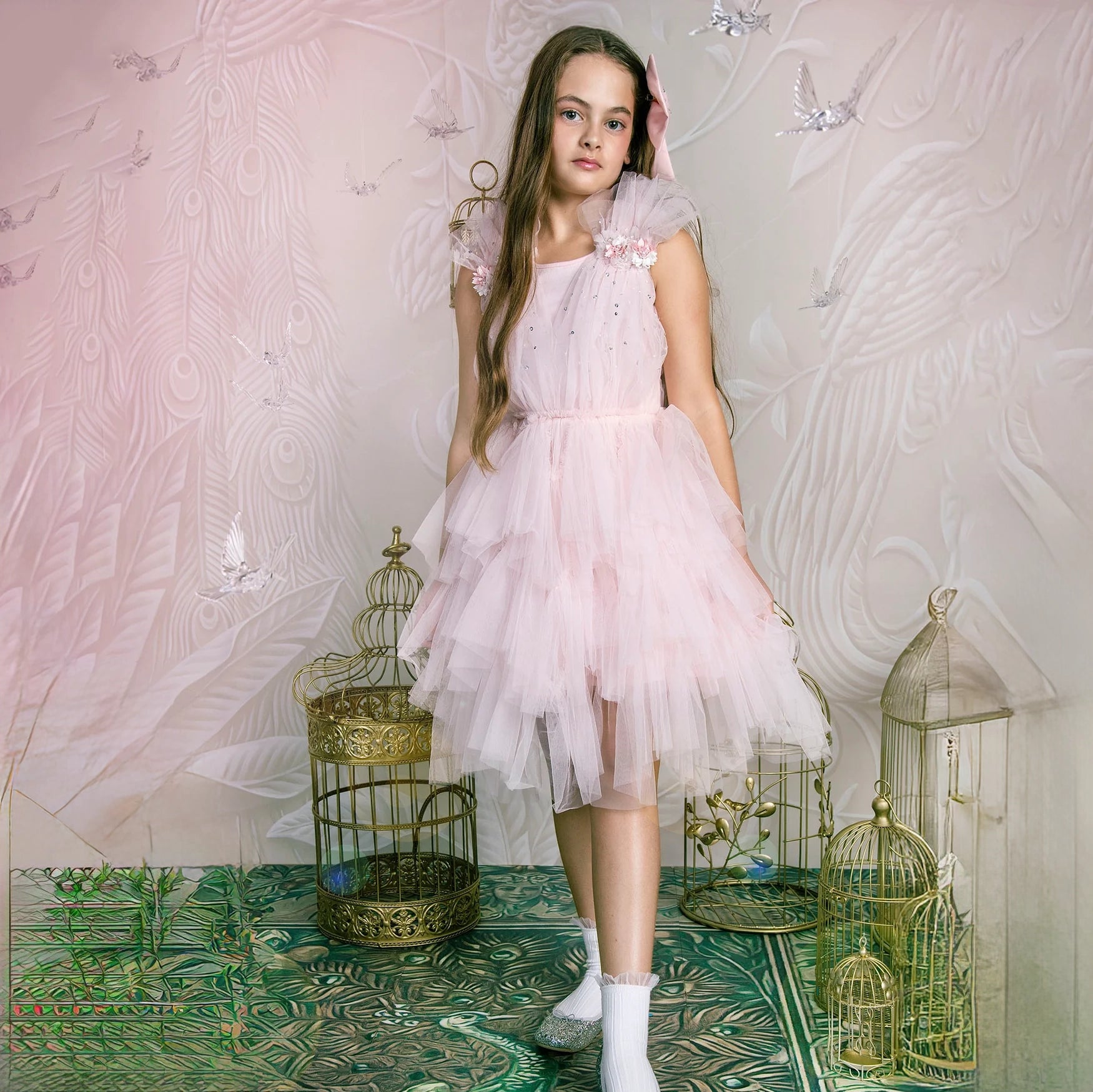 Tutu Du Monde-Etching Tutu Dress Satin Bow