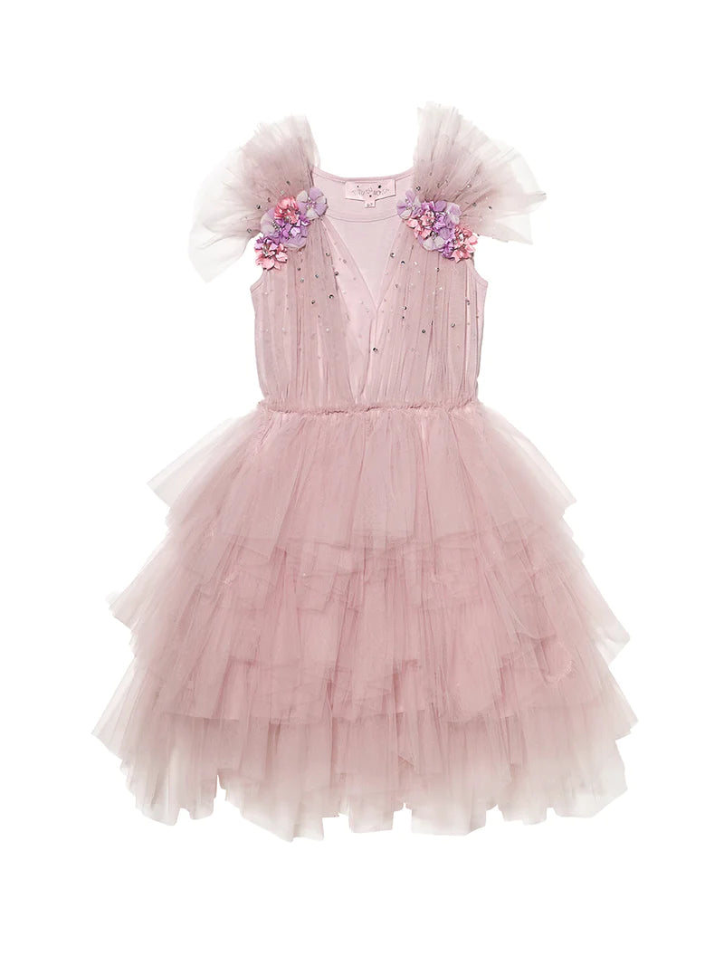 SS24 ETCHING TUTU DRESS-ORCHID ICE