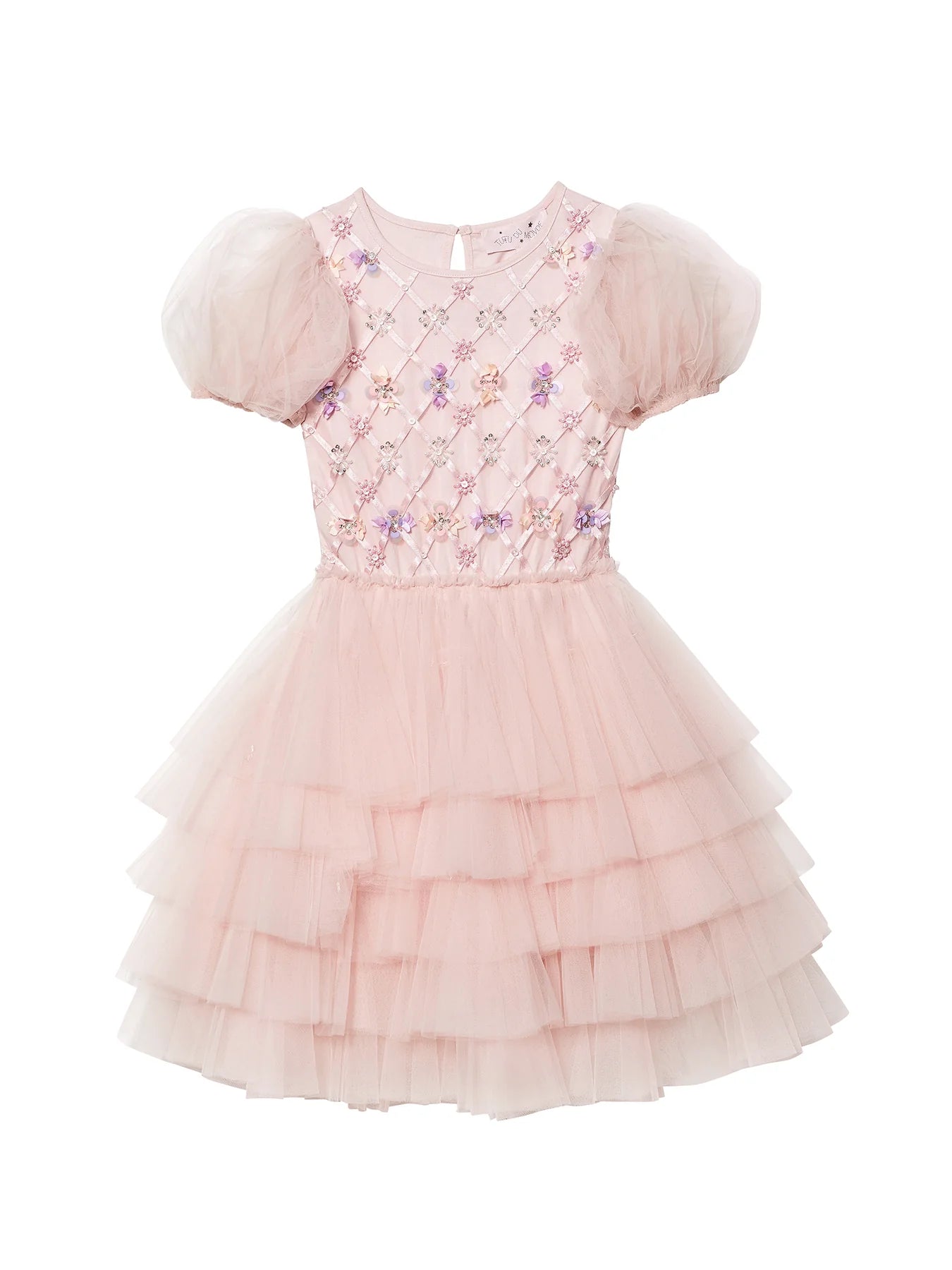 Floral Lattice Tutu Dress