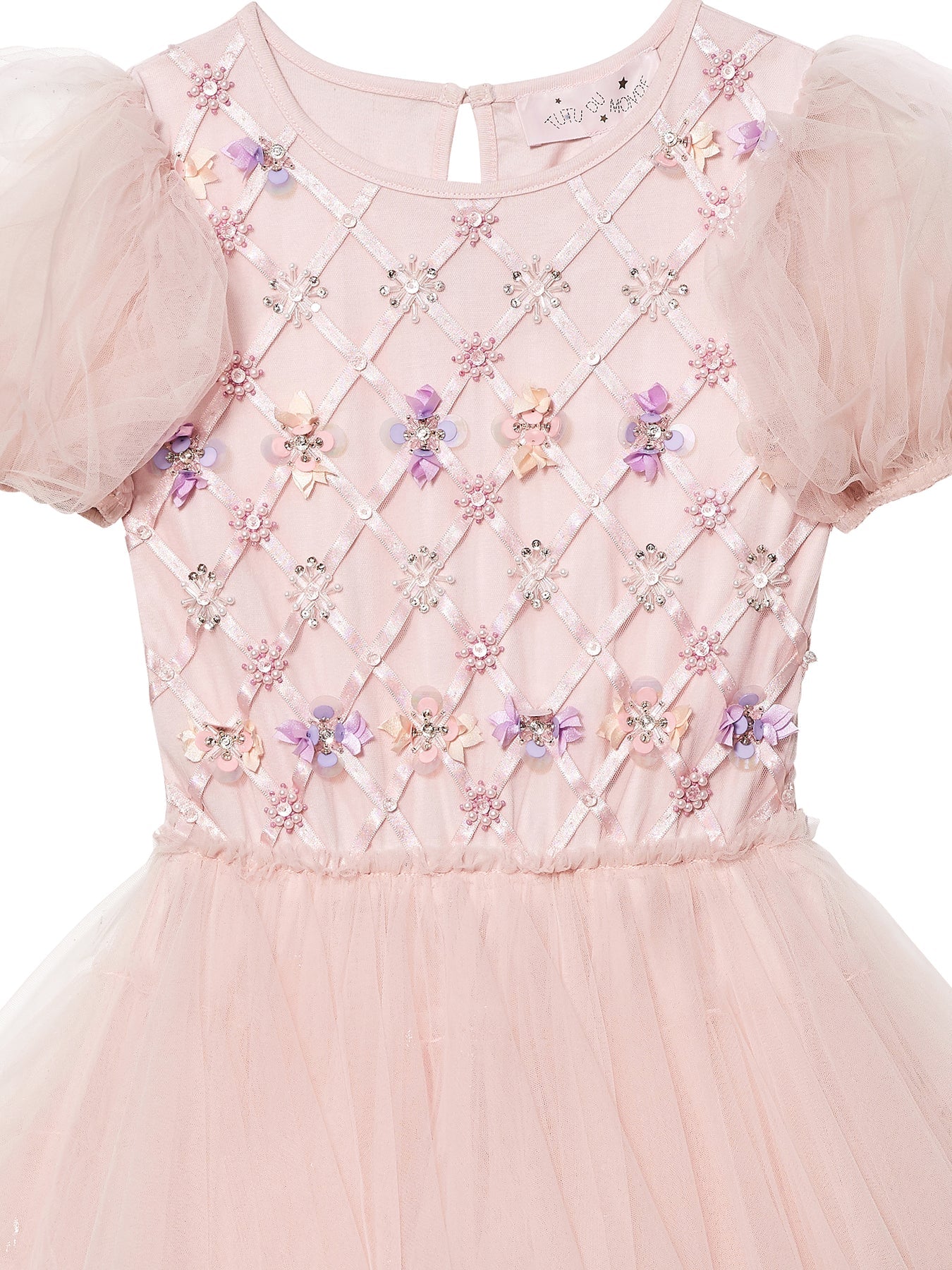 Floral Lattice Tutu Dress