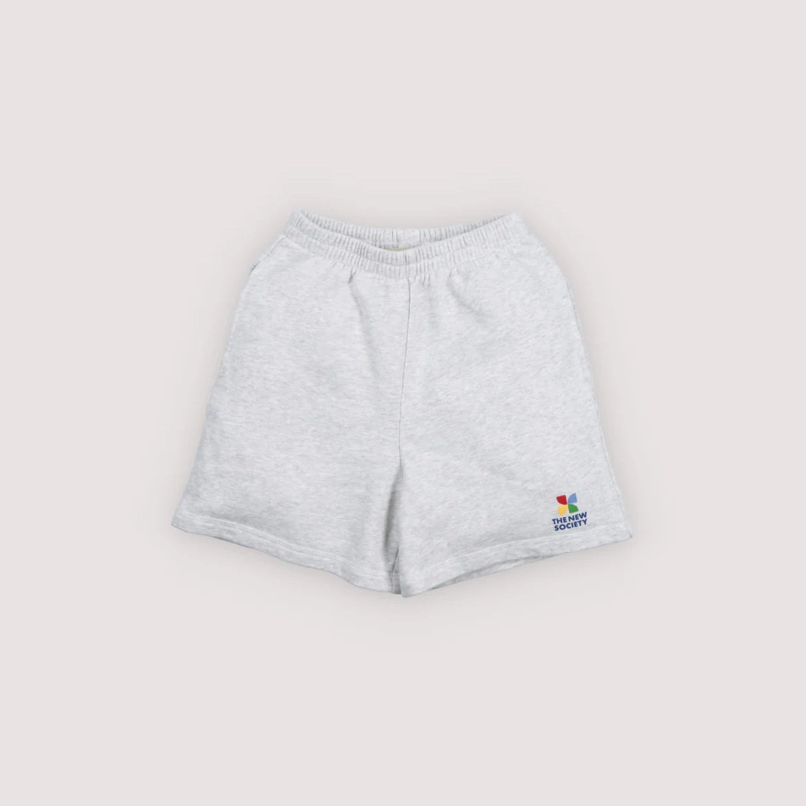 The New Society-TNS Logo Short Light Grey Melange