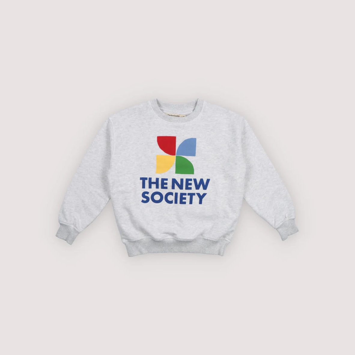 The New Society-TNS Logo Sweatshirt Light Grey Melange