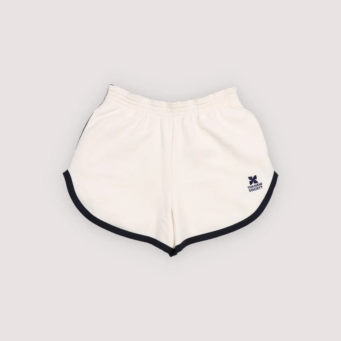 The New Society-Kids TNS Logo Teen Short Ecru