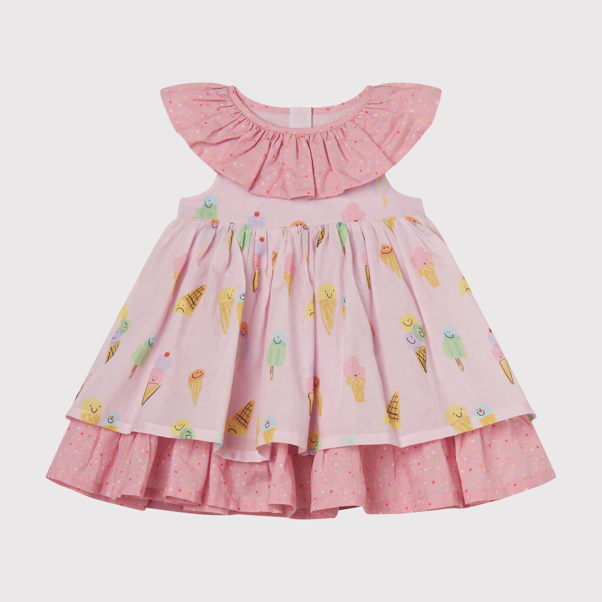 Stella Mccartney Kids-BABY GIRL ICE CREAM DRESS WITH FRILLS