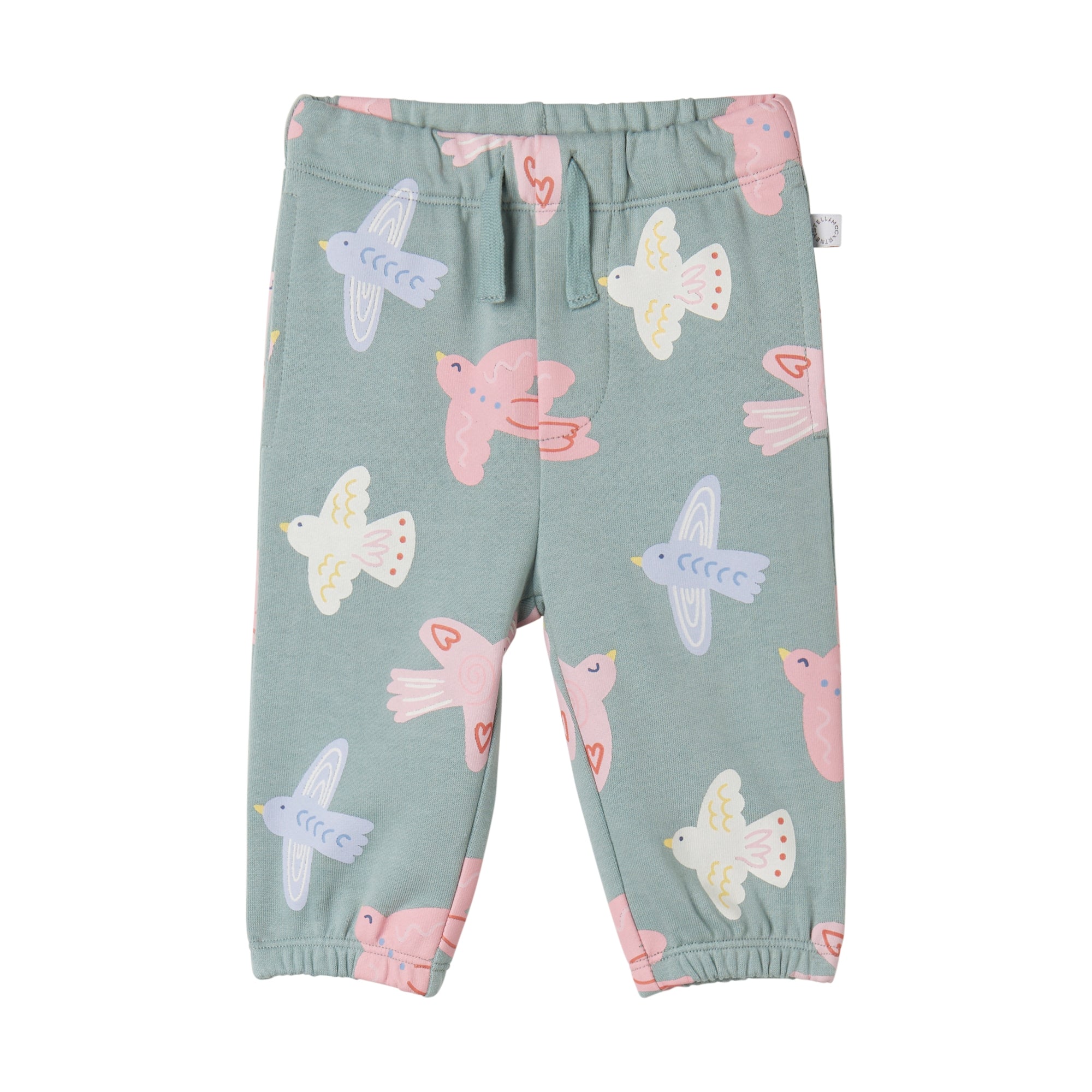 Stella McCartney Kids-Baby Girl Birds Joggers Sage