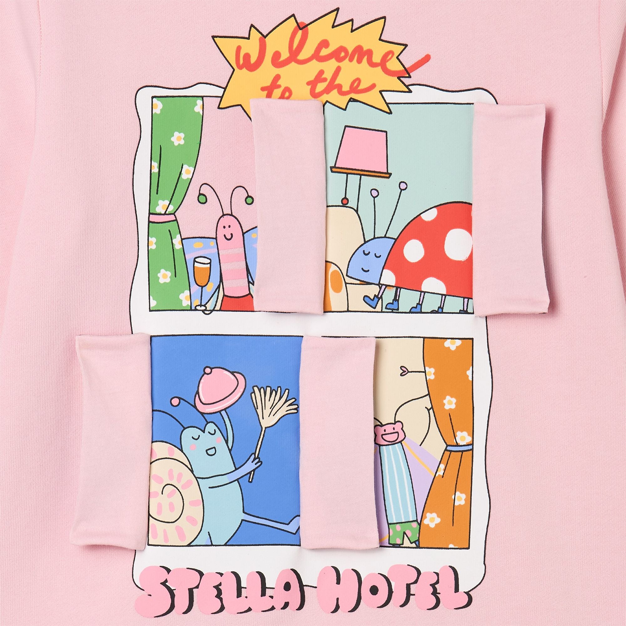 Stella McCartney Kids-Girl Sweatshirt With Stella Hotel Graphic