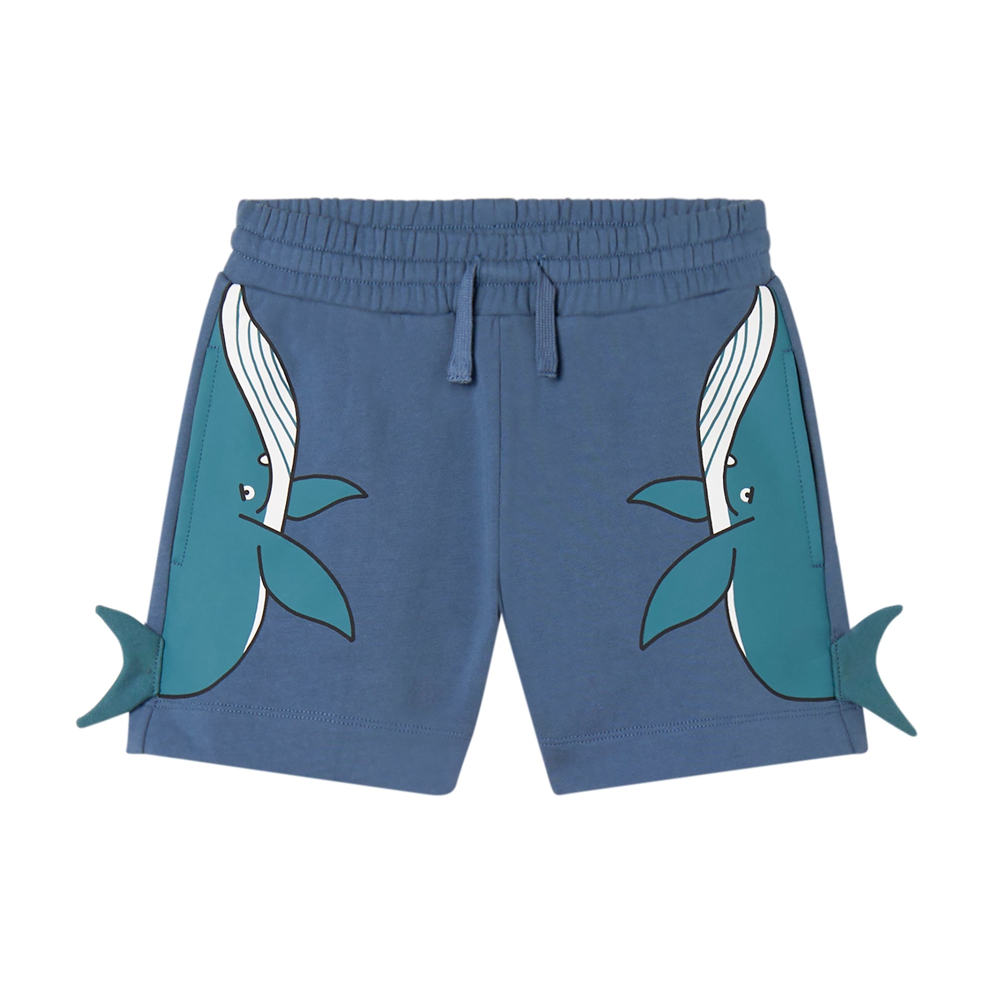 Stella McCartney Kids-Boy Fleece Shorts With Whale Graphic
