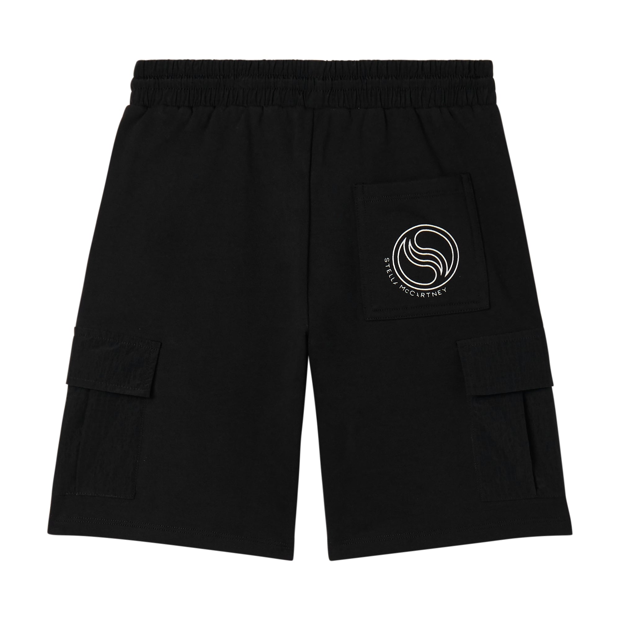 Stella McCartney Kids-Boy Fleece Black Shorts With Pockets