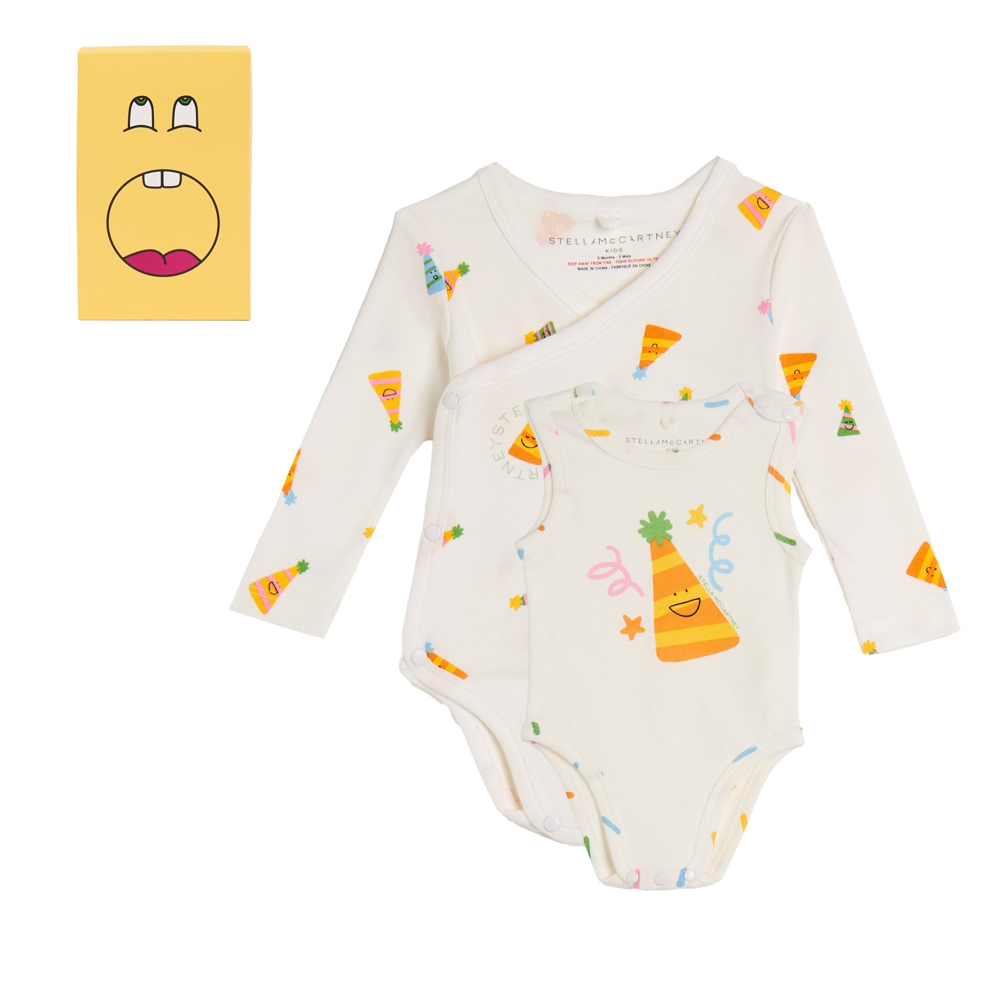 Stella McCartney Kids-Baby 2PC Set Party Hat Bodysuits
