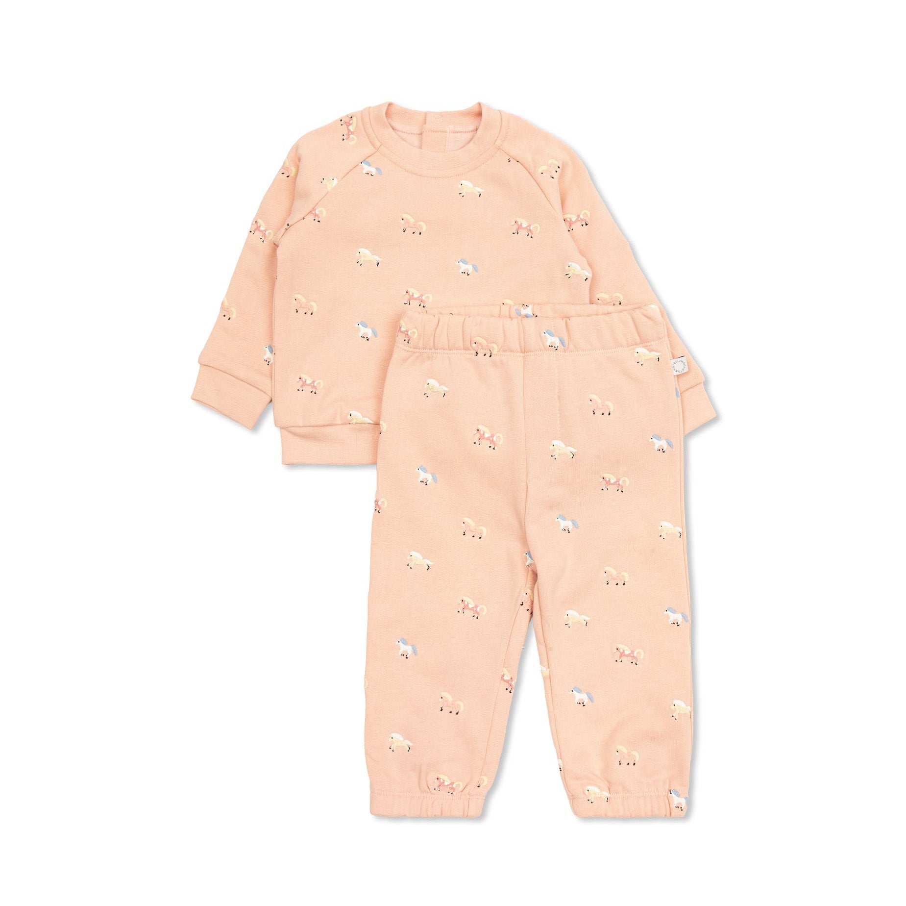 Stella McCartney Kids-Baby Girl Tracksuit With Horse Embro Pink
