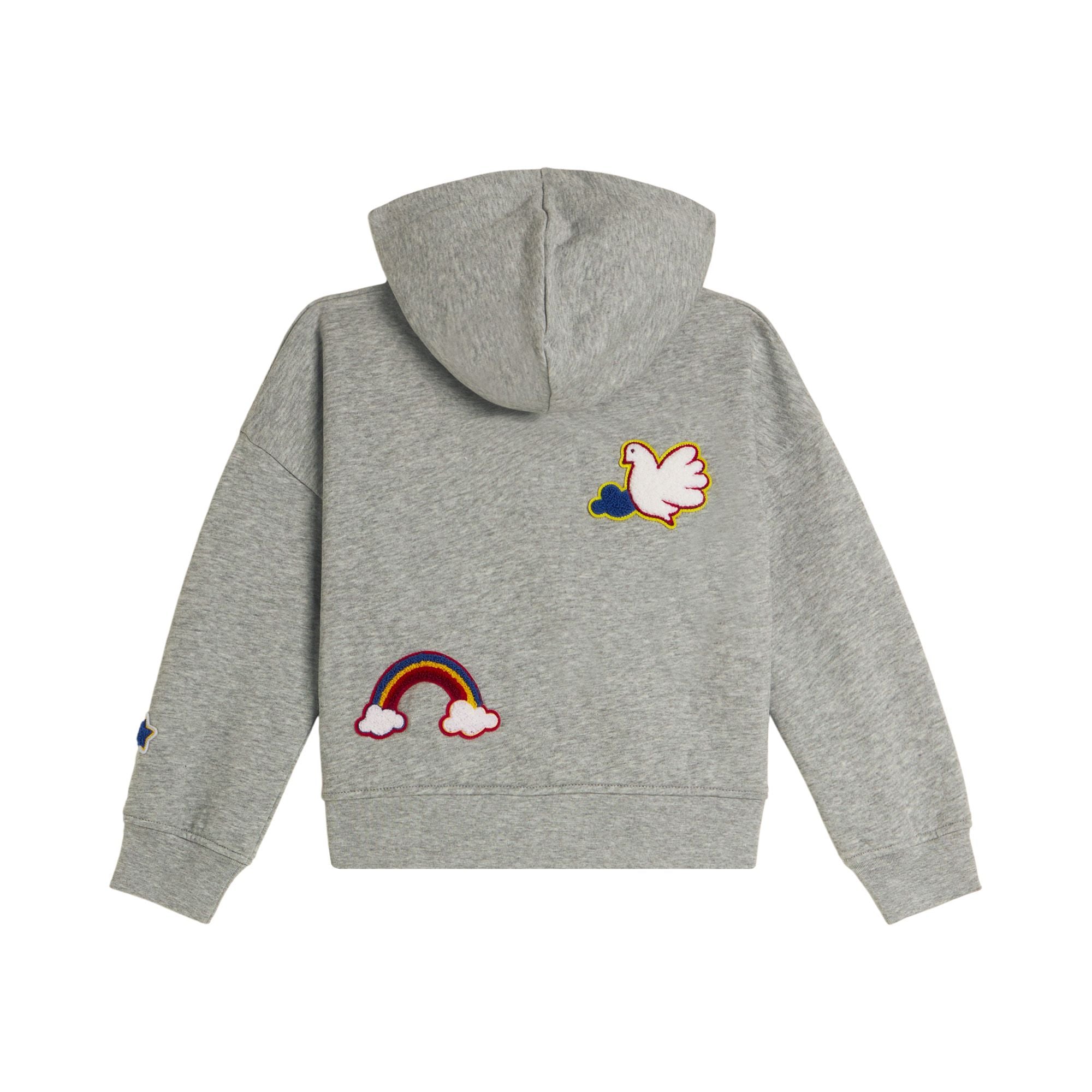 Stella McCartney Kids-Girl Hoodie With Patches Grey