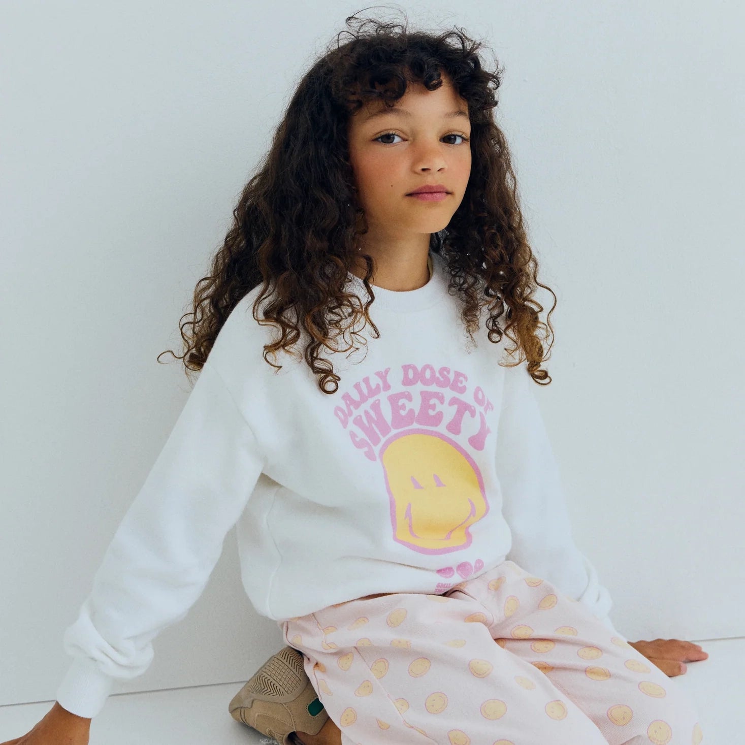 The New Society-Smiley Sweatshirt Smiley Pure Cloud