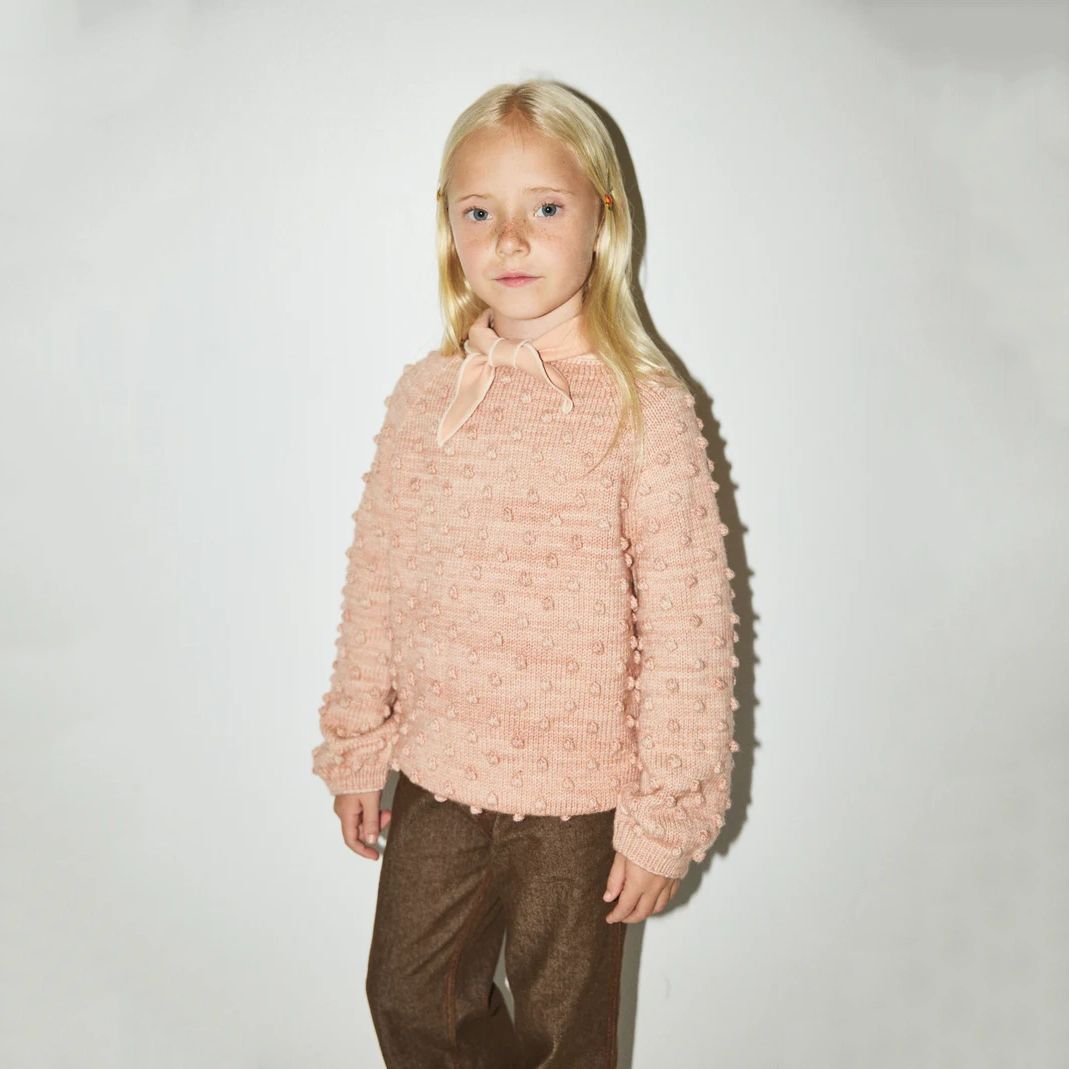 Misha&puff 2y スケポン　fadedrose Misha & Puff-Original Popcorn Sweater Faded Rose