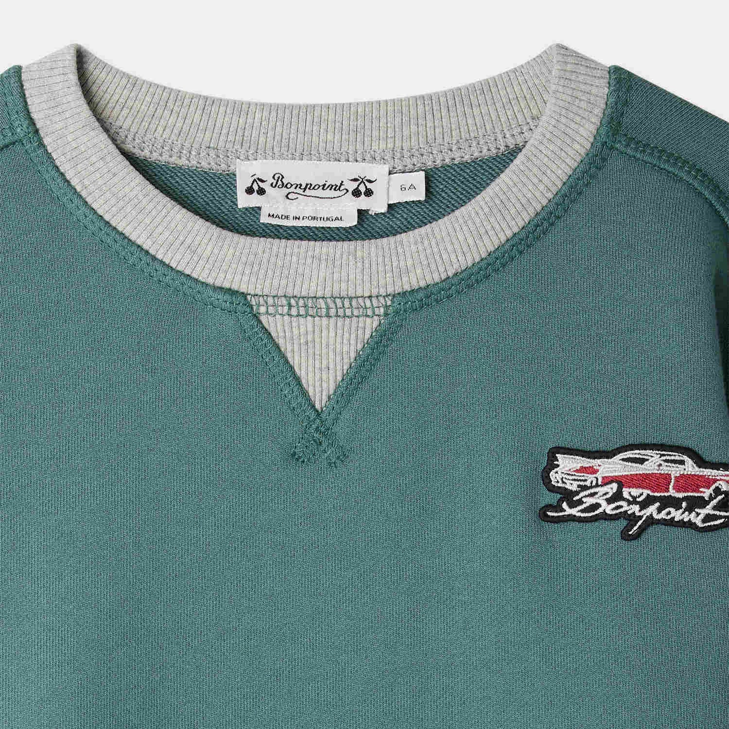 Bonpoint-SWEAT EROL VERT DE GRIS