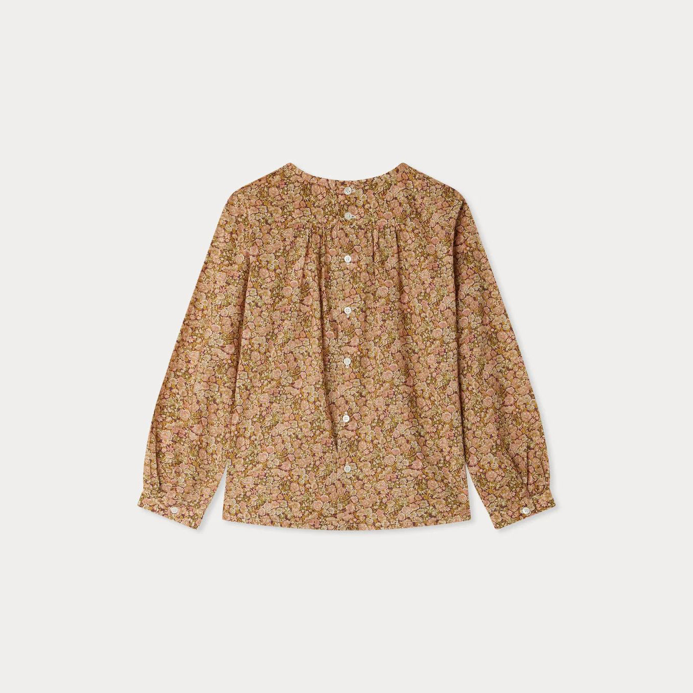 Bonpoint-Juliette Blouse Smocked and Embroidered In Liberty Fabric