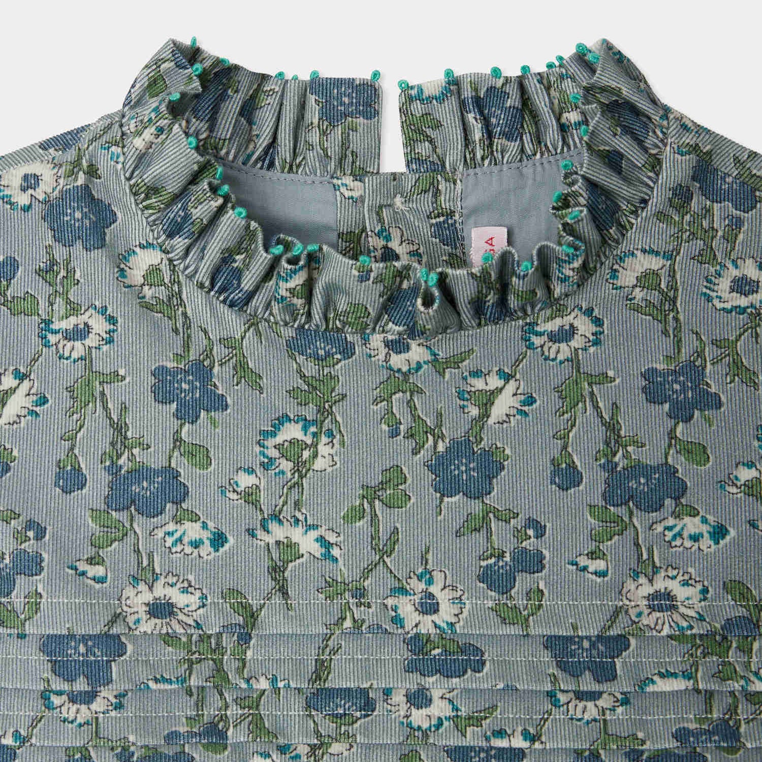 Bonpoint-ROBE TOPAZ FL VERT DE GRIS