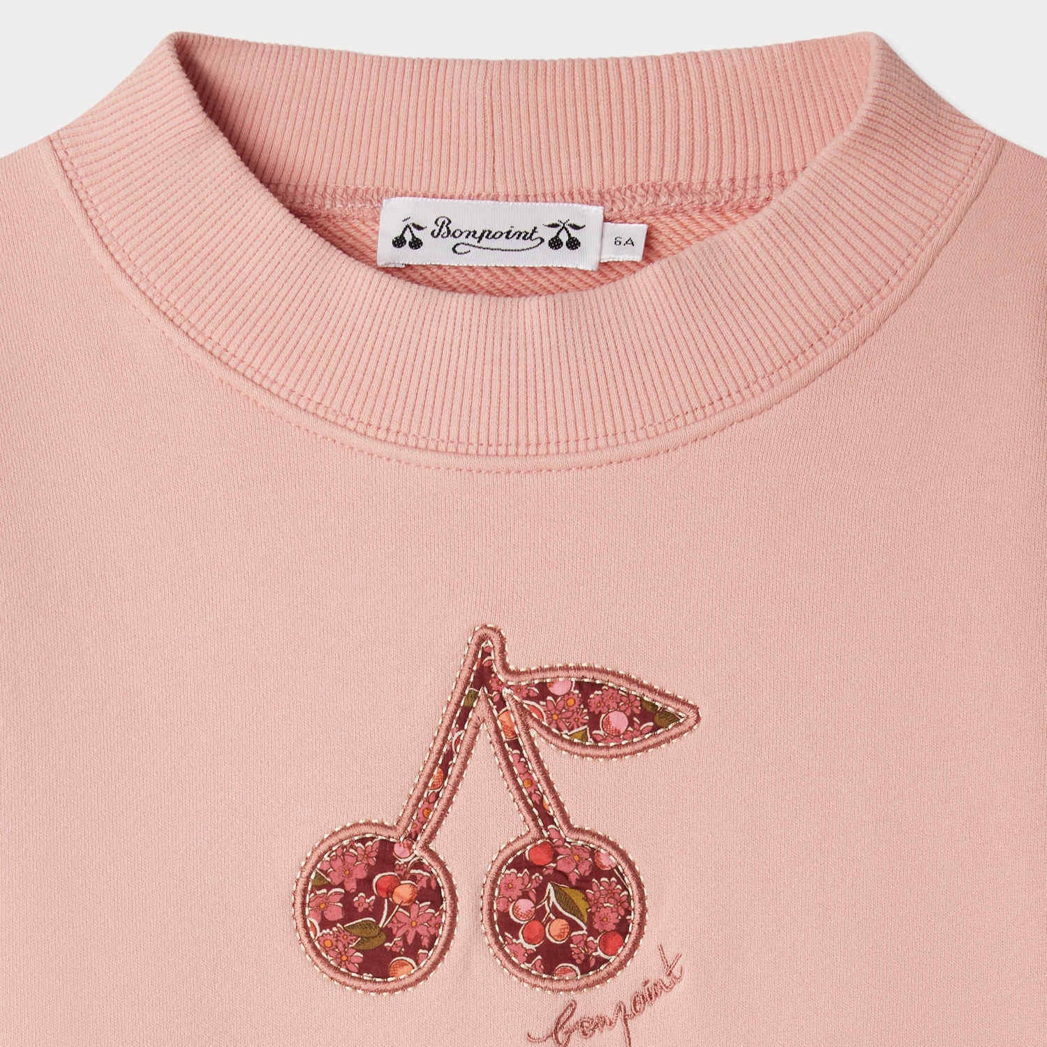 Bonpoint-Bart sweatshirt with cherry in Liberty fabric