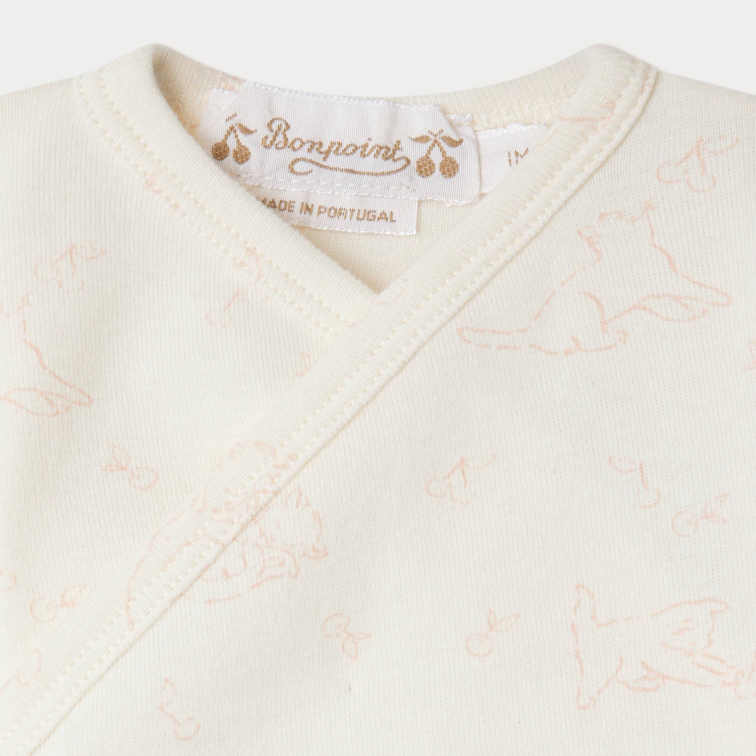 Bonpoint-Timao printed V-neck crossover set in organic cotton