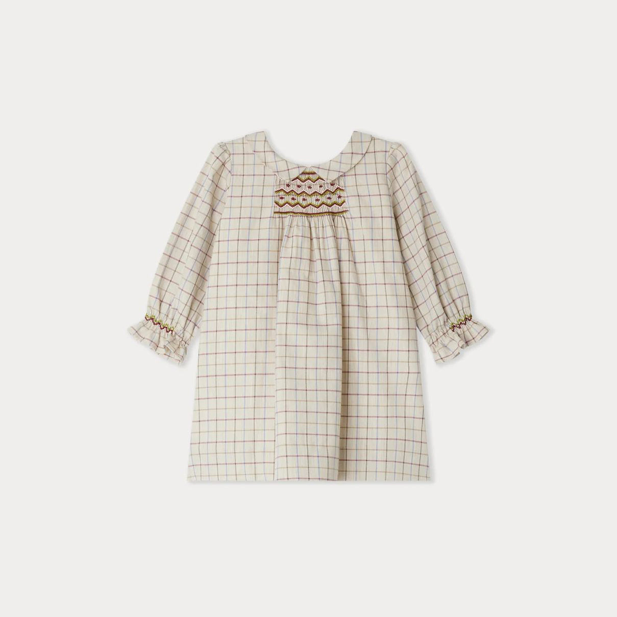 Bonpoint-Juju smocked dress with checks