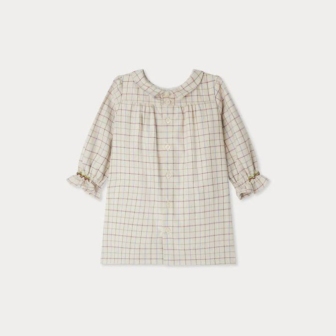 Bonpoint-Juju smocked dress with checks