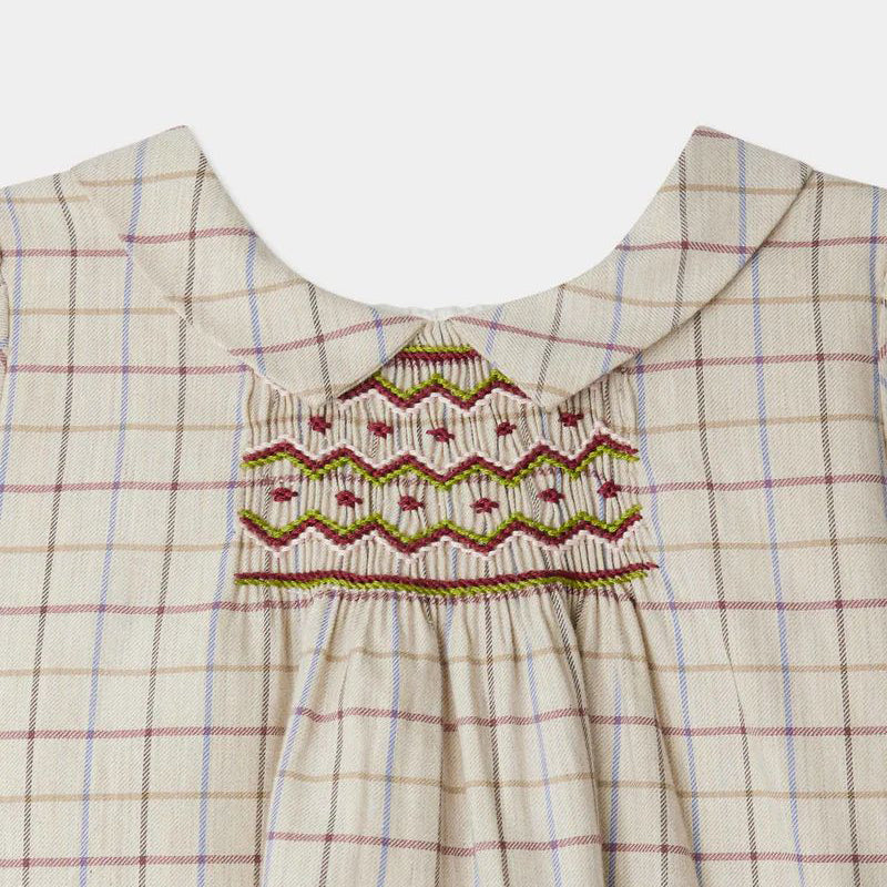 Bonpoint-Juju smocked dress with checks