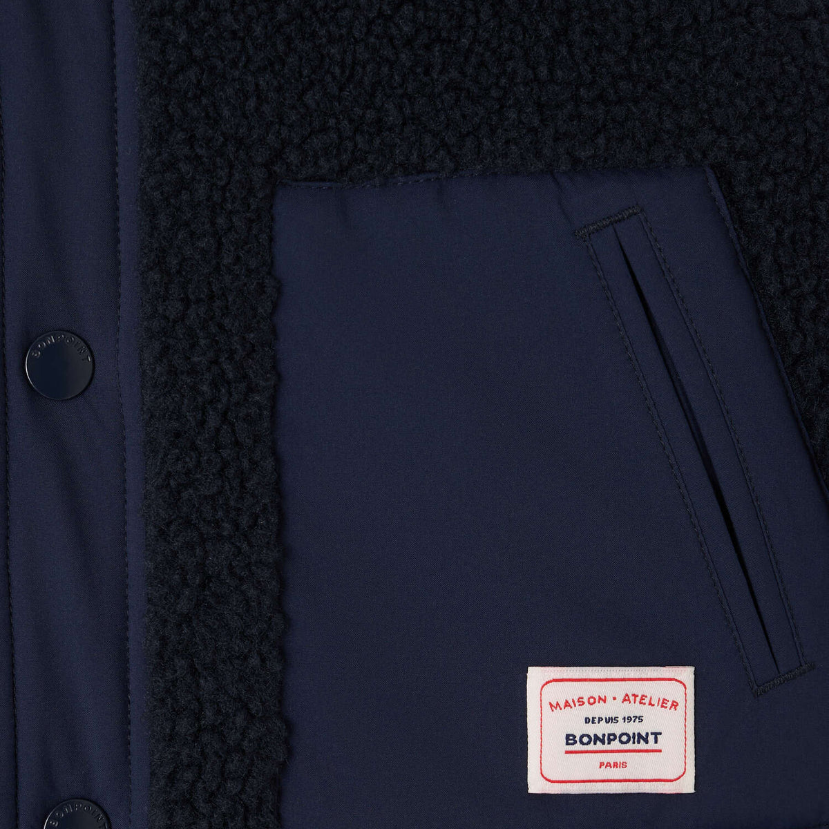 Bonpoint-Veste Junior réversible Marine