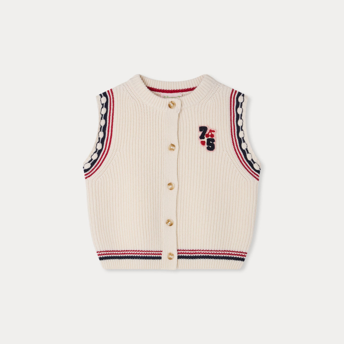Bonpoint-Cardigan Mona Ecru