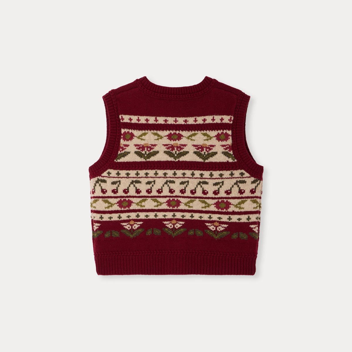 Bonpoint-Cardigan Meriam Bordeaux