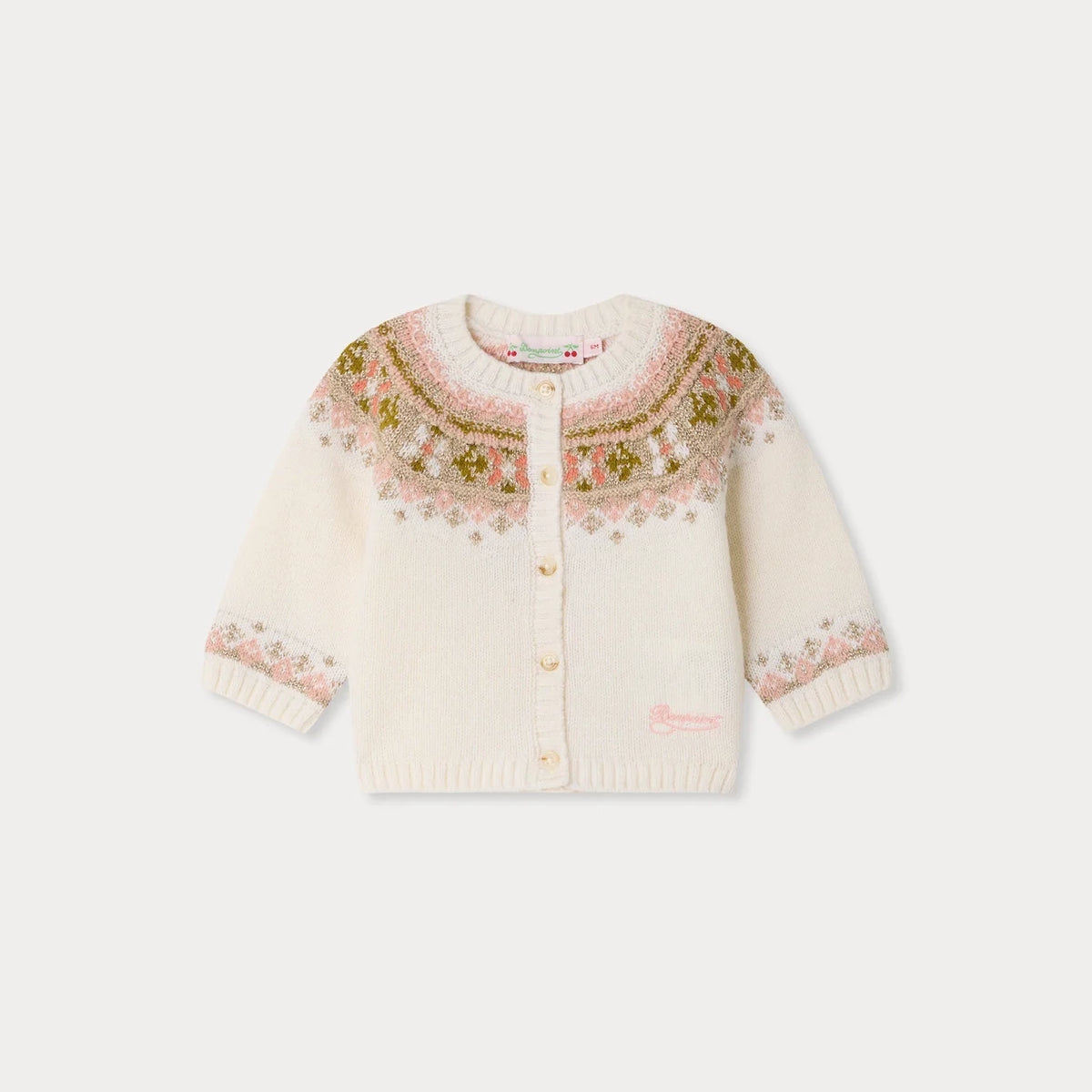 Bonpoint-Bebe Cardigan Maylia Blanc Naturel