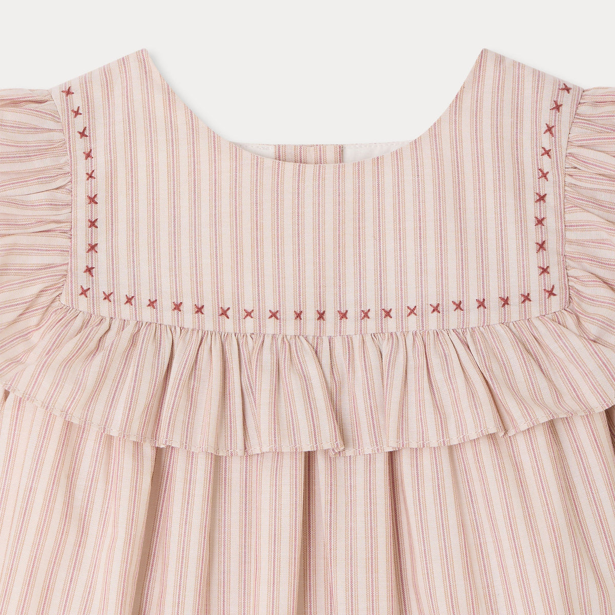 Bonpoint-Bebe Robe Meiki Ra Ecru