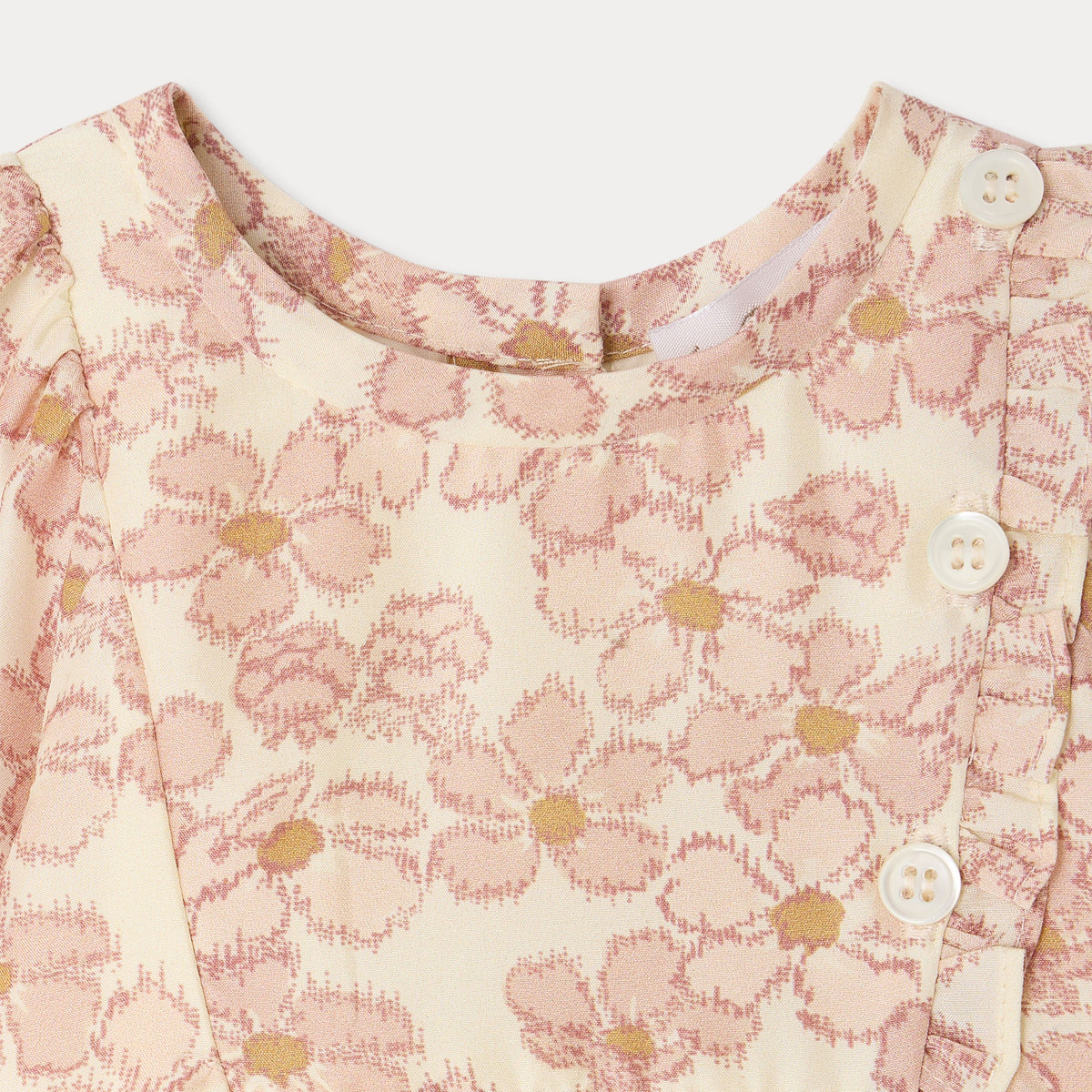 Bonpoint-Bebe Robe Maelia Fleurs Rose