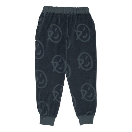 TERRY LOGO TRACK PANT-SLATE