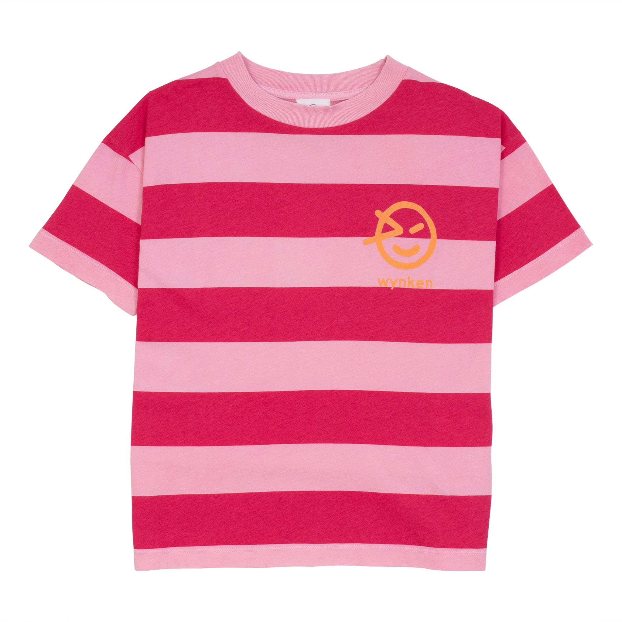 WIDE STRIPE TEE-POP PINK/MAGENT