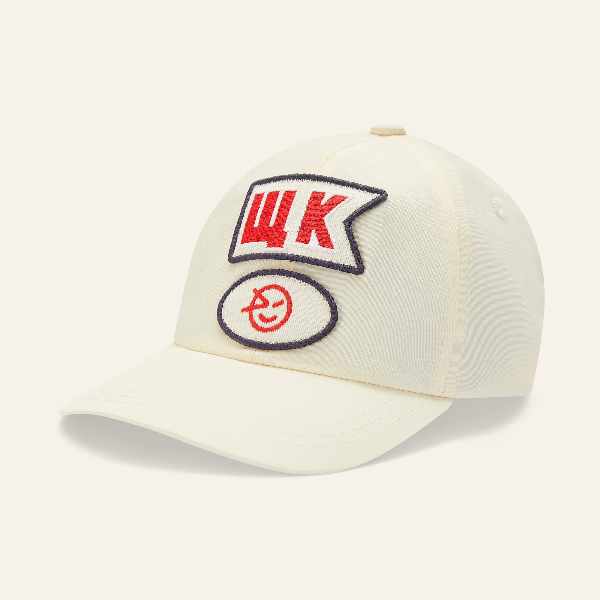 Wynken-NYLON BADGE CAP-ECRU