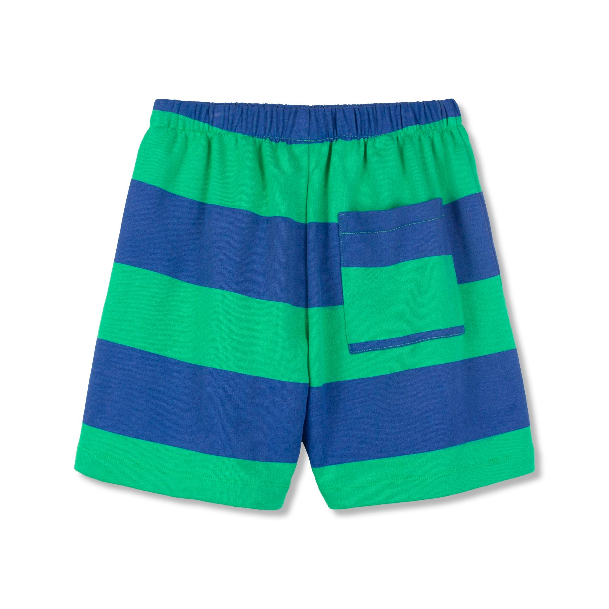 Wynken-Parasol Short Organic Cotton Parasol Green Stripe