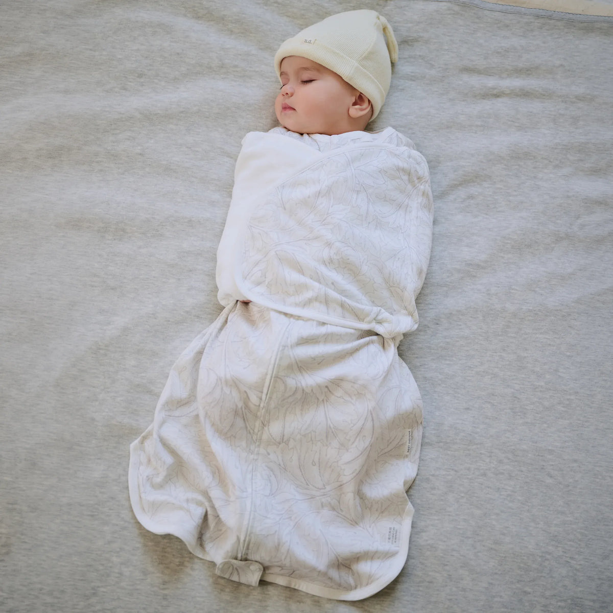 Nest Designs-0.5 TOG Swaddle Sleep Bag Acanthus Fired Biscuit